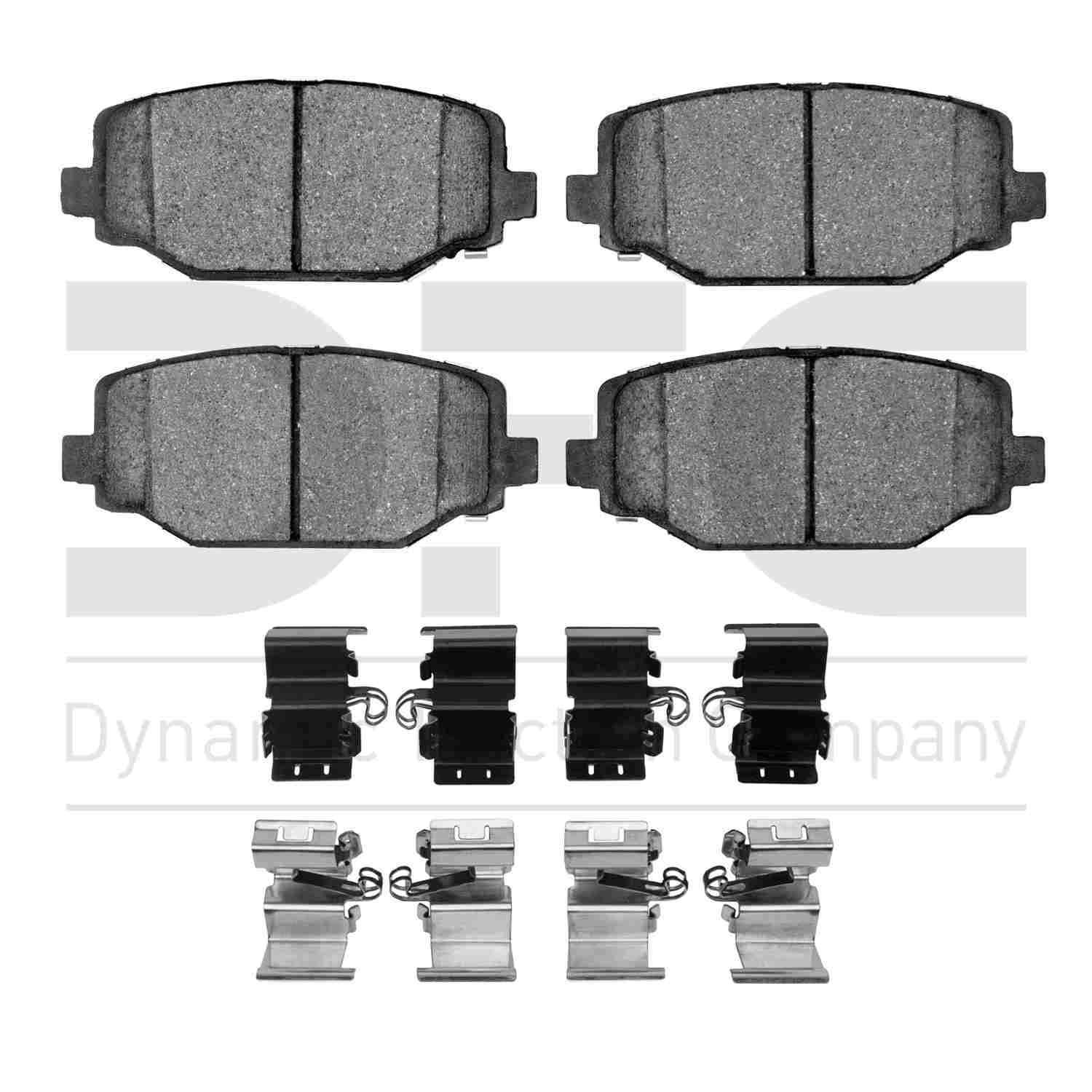 Dynamic Friction Company Disc Brake Pad Set  top view frsport 1310-1596-01