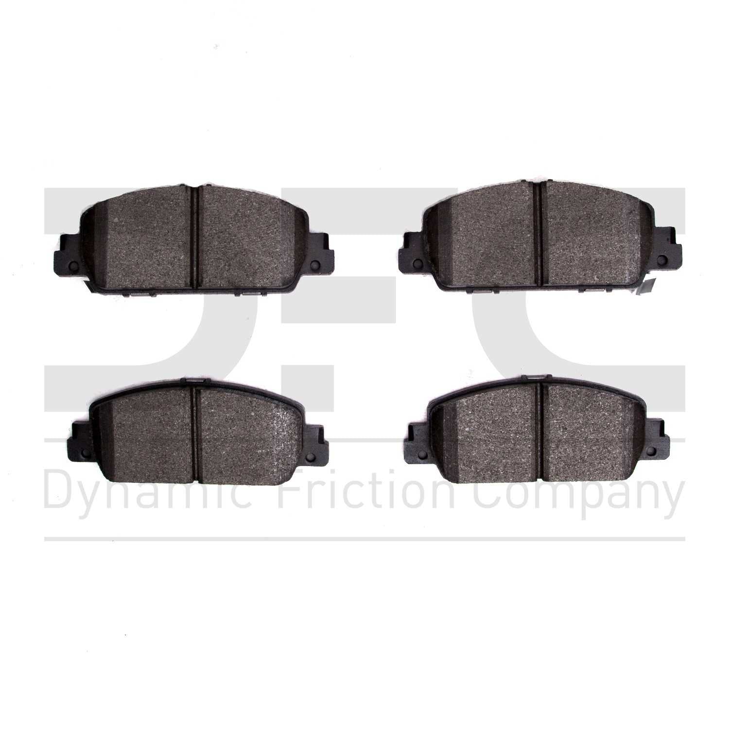 Dynamic Friction Company Disc Brake Pad Set  top view frsport 1310-1654-00