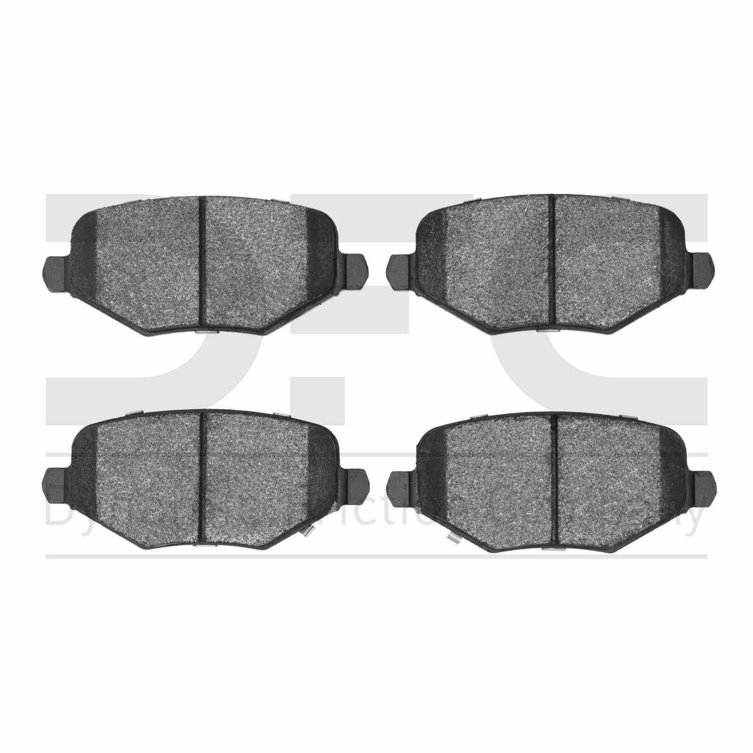 Dynamic Friction Company Disc Brake Pad Set  top view frsport 1310-1719-00