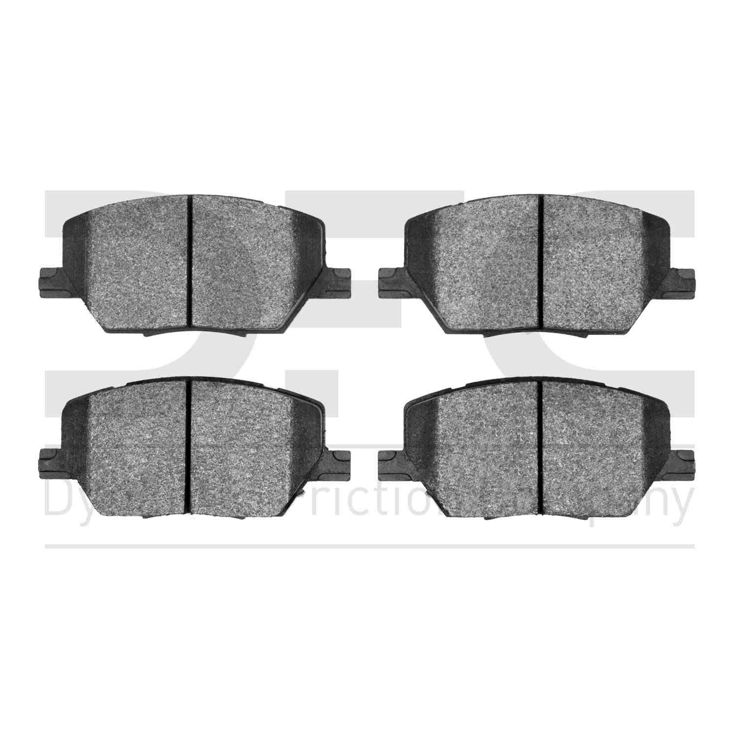 Dynamic Friction Company Disc Brake Pad Set  top view frsport 1310-1811-00