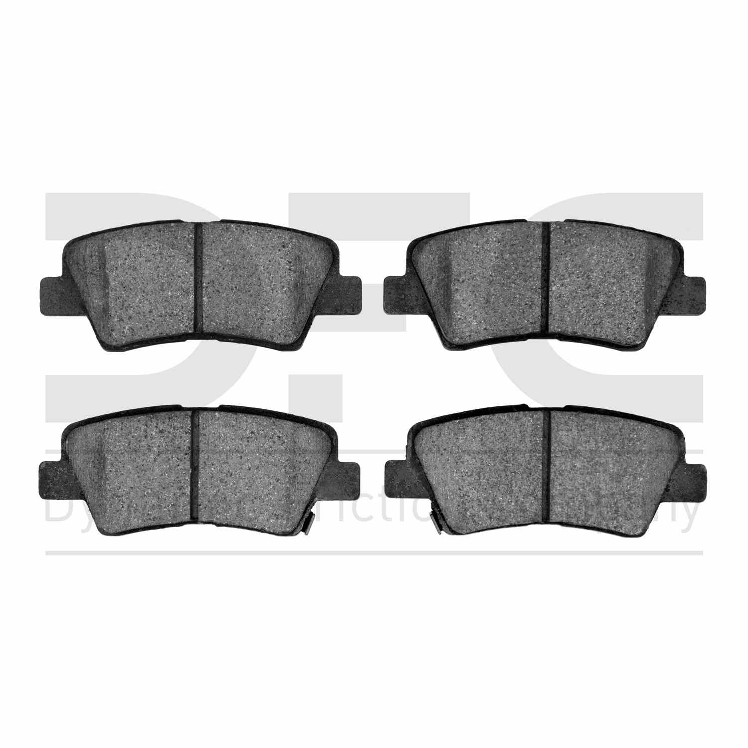 Dynamic Friction Company Disc Brake Pad Set  top view frsport 1310-1813-00