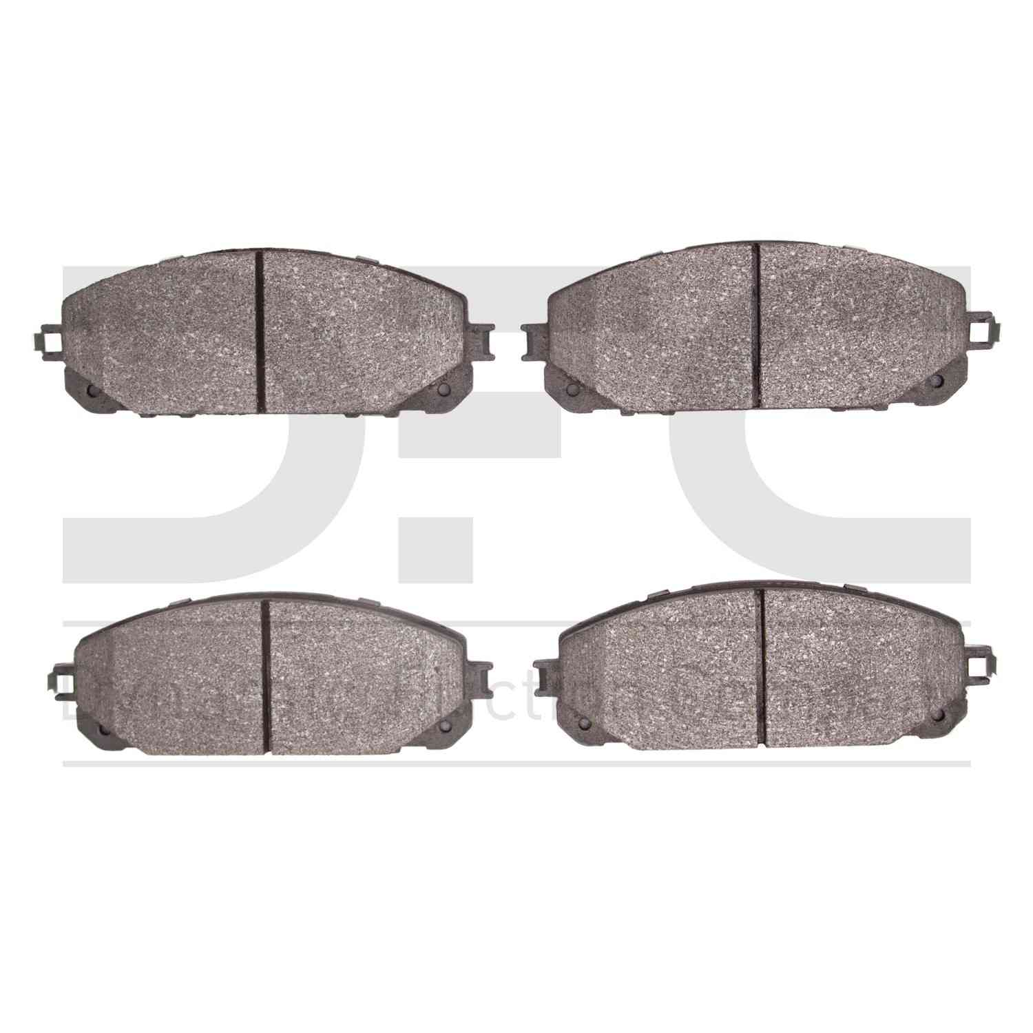 Dynamic Friction Company Disc Brake Pad Set  top view frsport 1310-1843-00