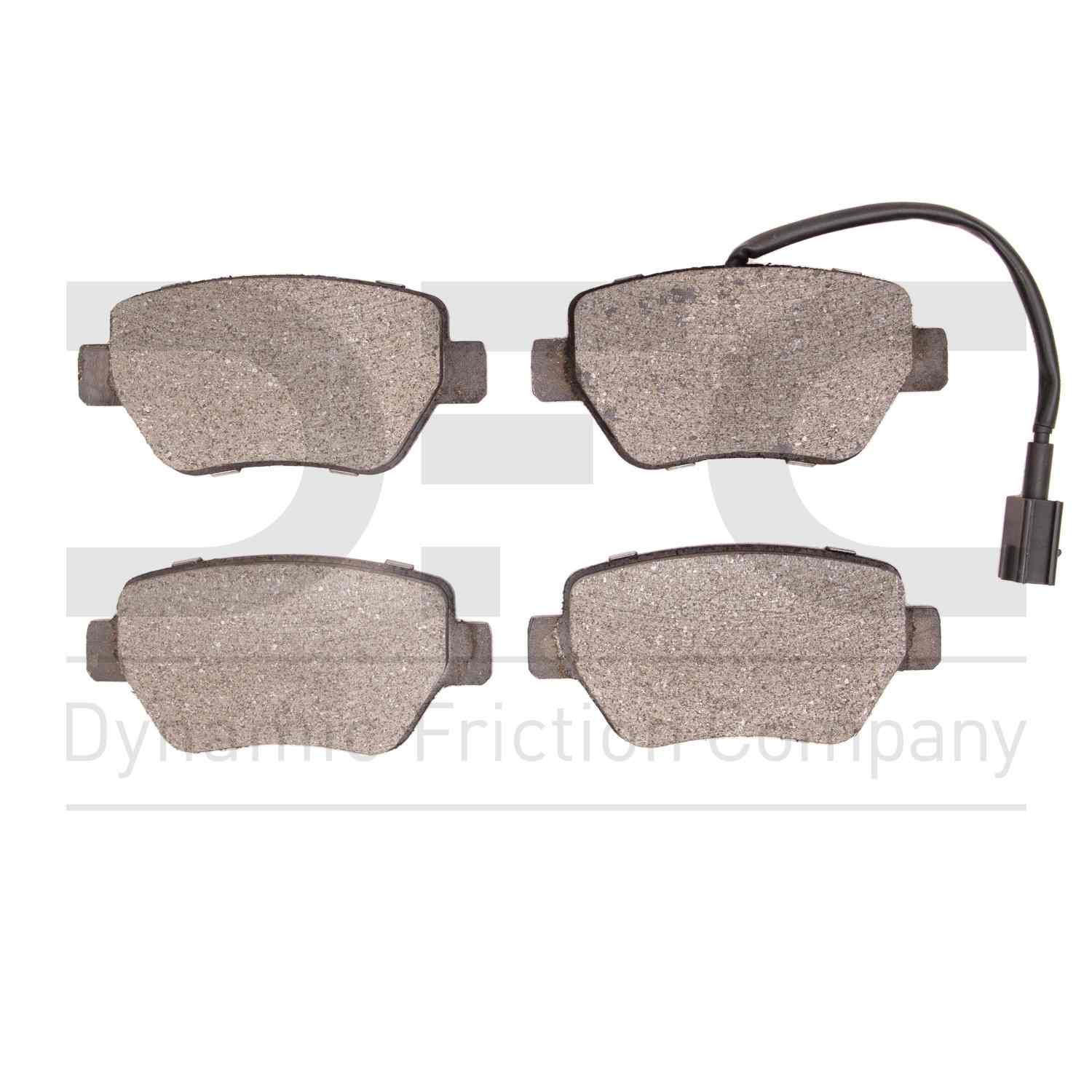 Dynamic Friction Company Disc Brake Pad Set  top view frsport 1310-1851-00