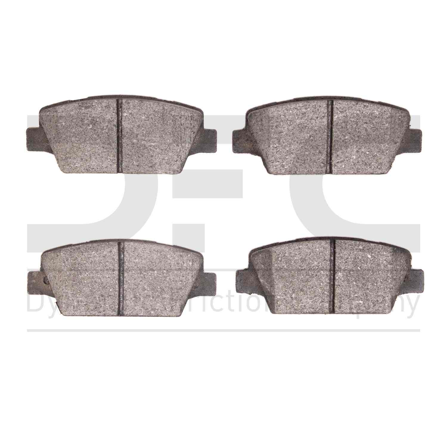 Dynamic Friction Company Disc Brake Pad Set  top view frsport 1310-2050-00