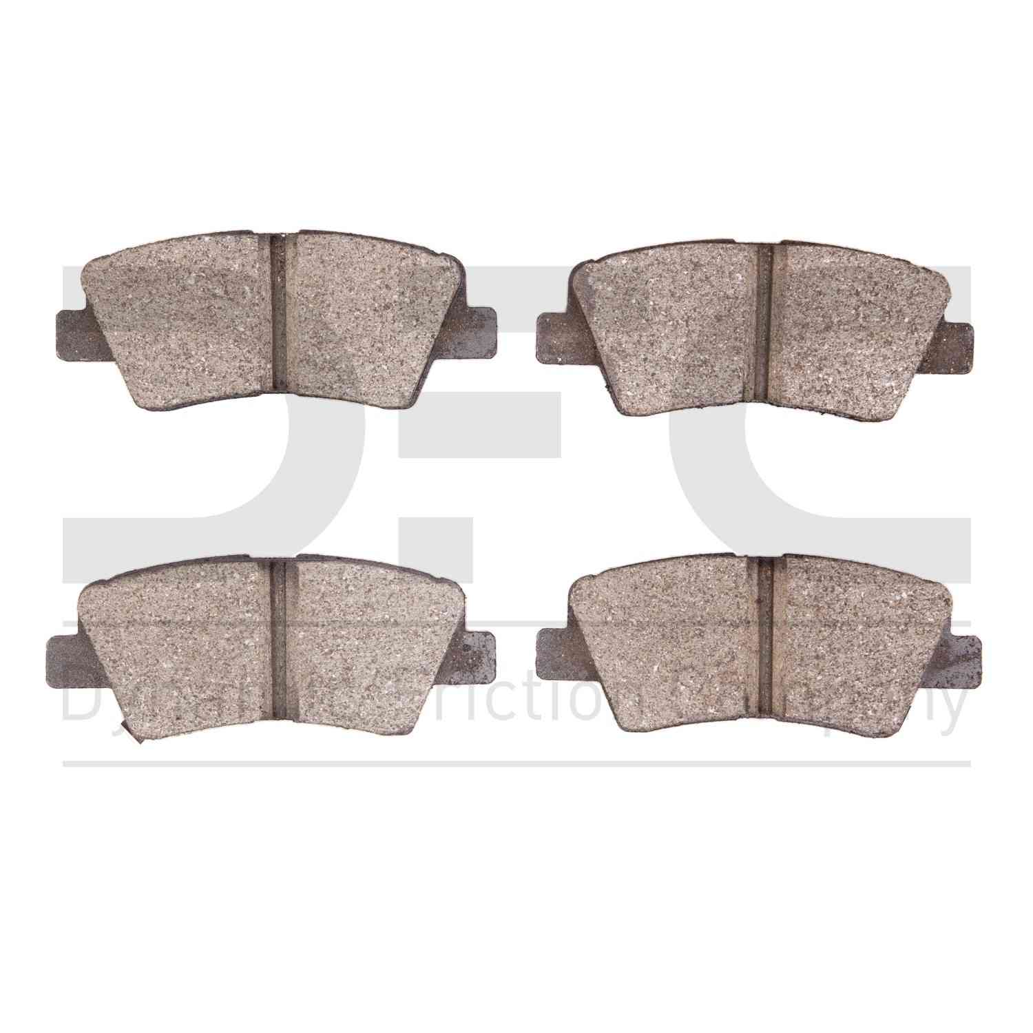 Dynamic Friction Company Disc Brake Pad Set  top view frsport 1310-2098-00