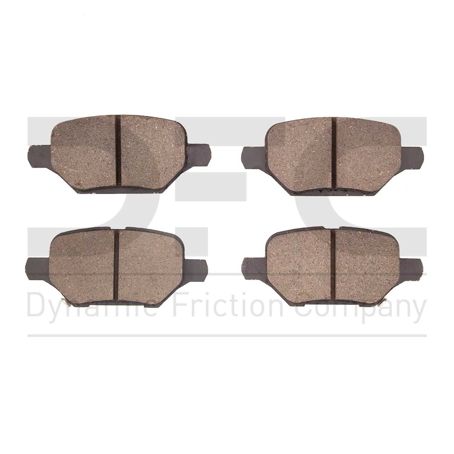 Dynamic Friction Company Disc Brake Pad Set  top view frsport 1310-2168-00