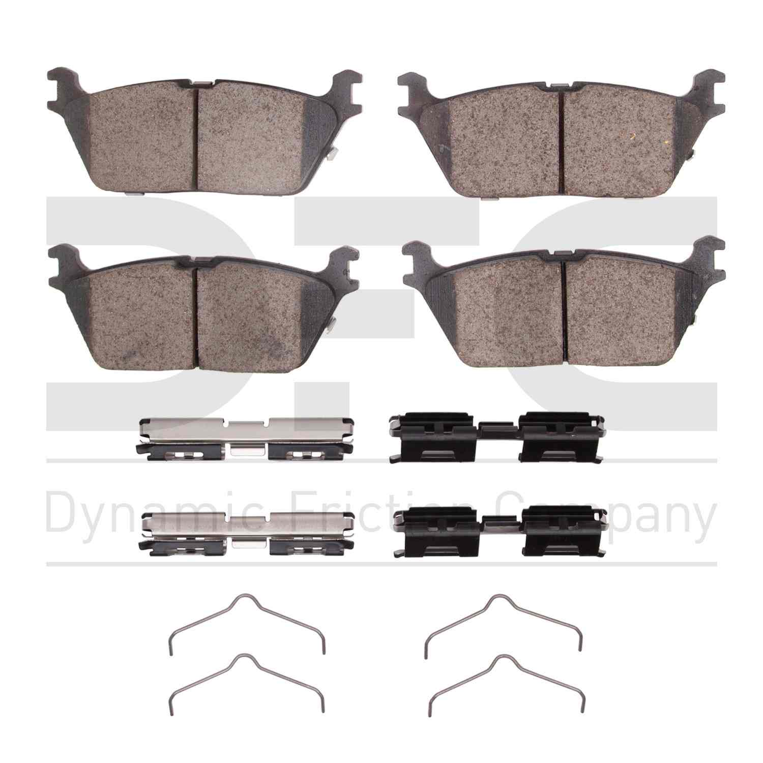 Dynamic Friction Company Disc Brake Pad Set  top view frsport 1310-2169-01