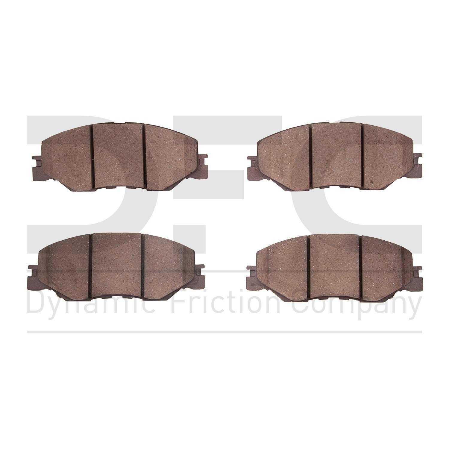 Dynamic Friction Company Disc Brake Pad Set  top view frsport 1310-2185-00