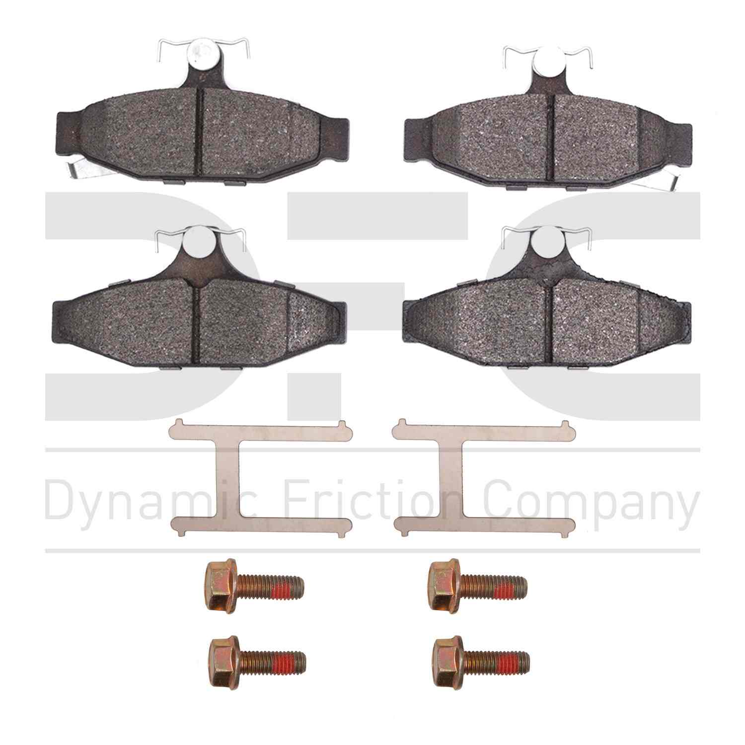 Dynamic Friction Company Disc Brake Pad Set  top view frsport 1311-0295-01