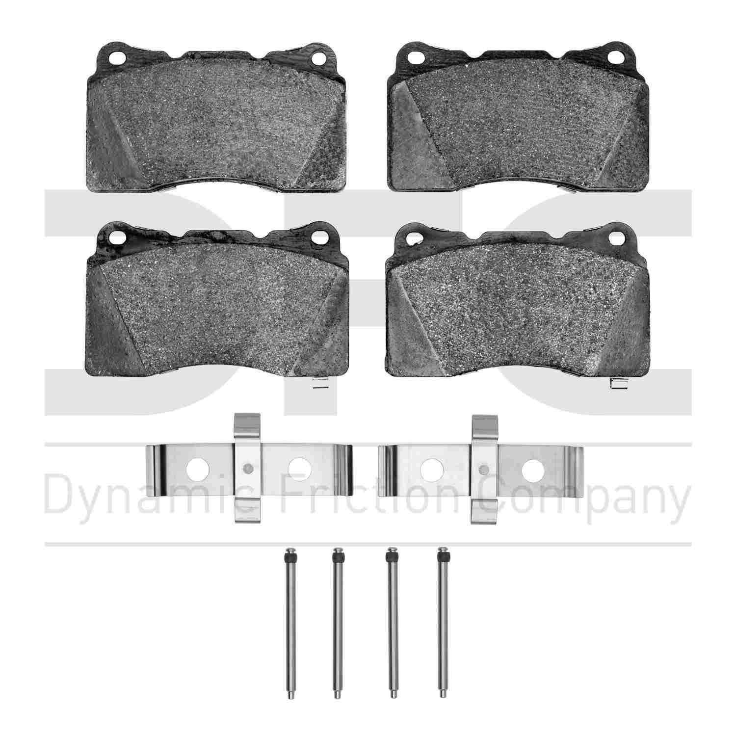 Dynamic Friction Company Disc Brake Pad Set  top view frsport 1311-1001-07