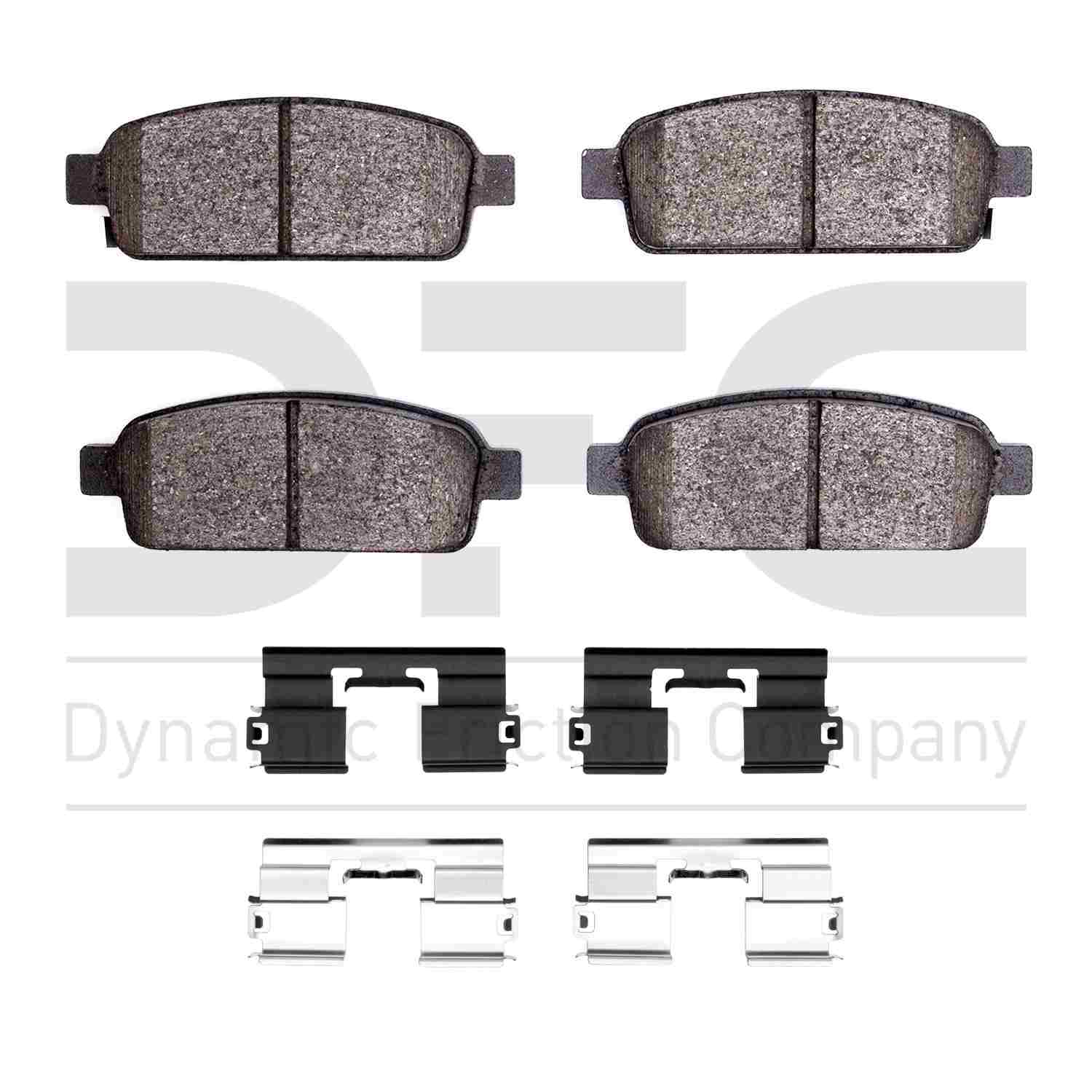 Dynamic Friction Company Disc Brake Pad Set  top view frsport 1311-1468-01