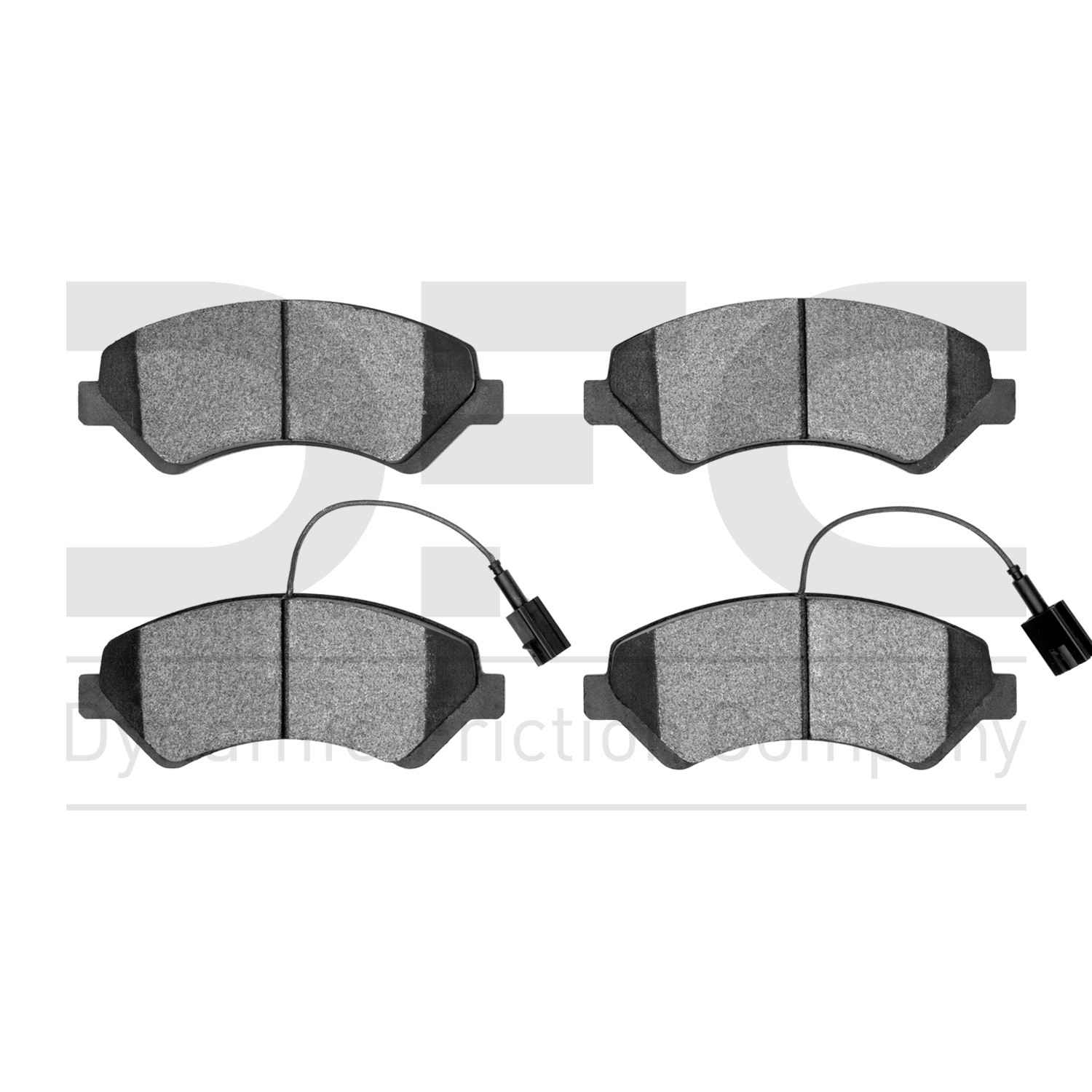 Dynamic Friction Company Disc Brake Pad Set  top view frsport 1311-1842-00