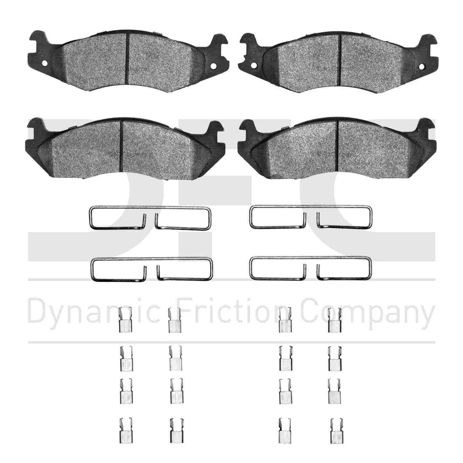 Dynamic Friction Company Disc Brake Pad Set  top view frsport 1400-0203-01