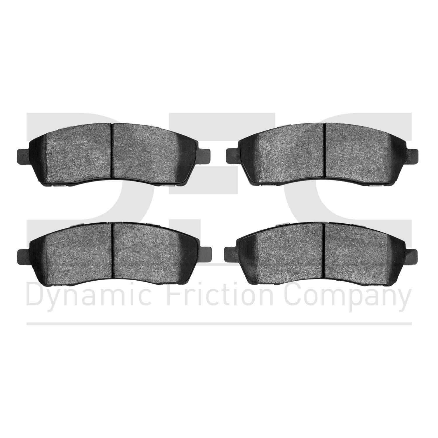 Dynamic Friction Company Disc Brake Pad Set  top view frsport 1400-0757-00