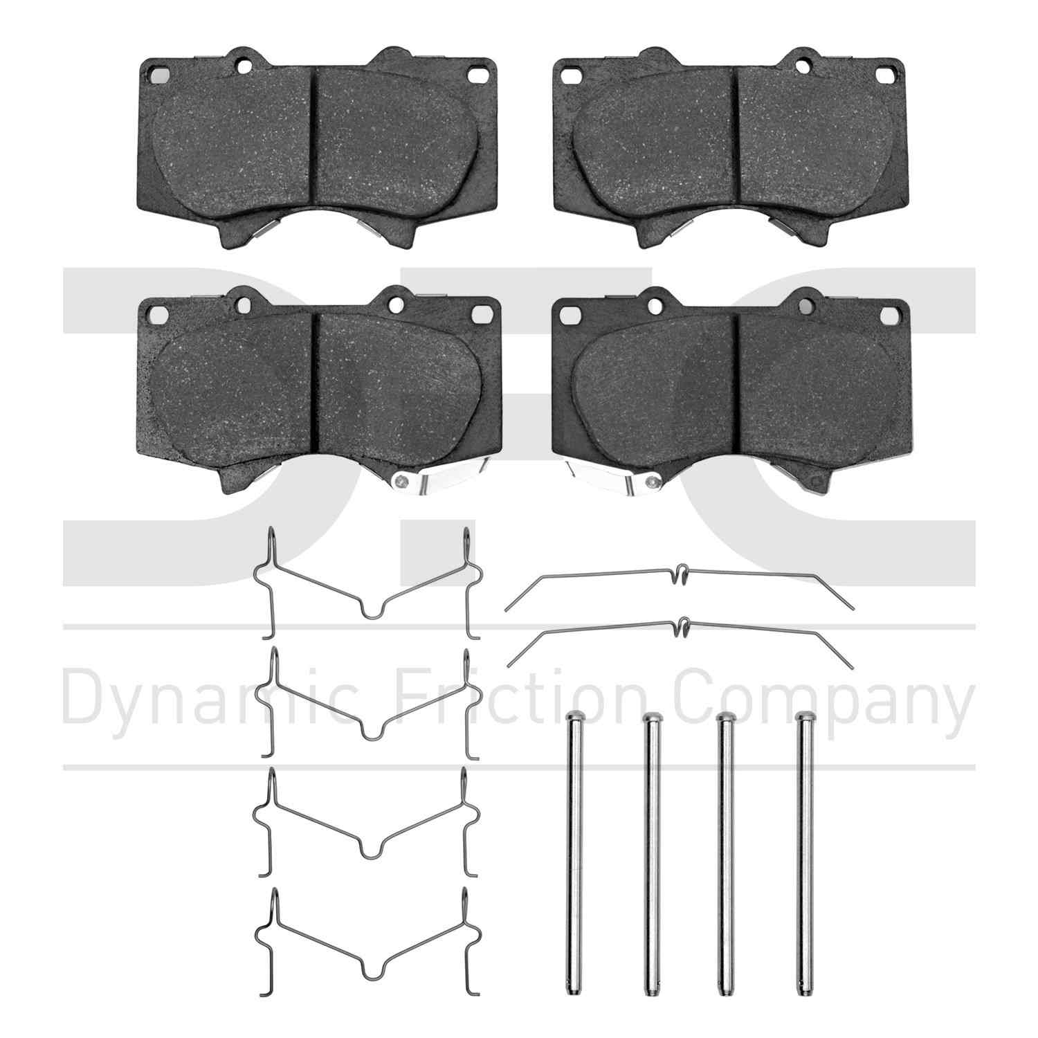 Dynamic Friction Company Disc Brake Pad Set  top view frsport 1400-0976-02