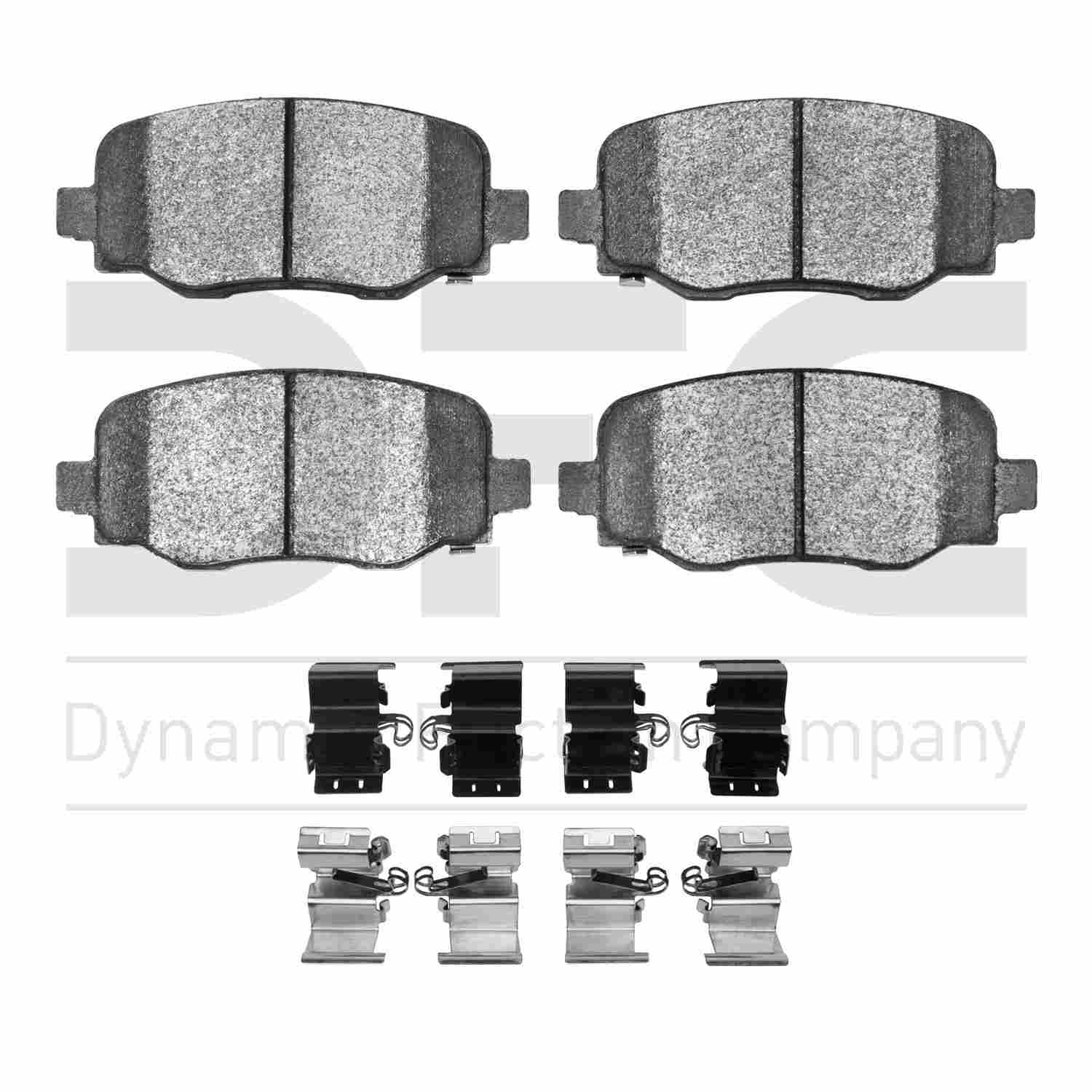 Dynamic Friction Company Disc Brake Pad Set  top view frsport 1400-1734-01