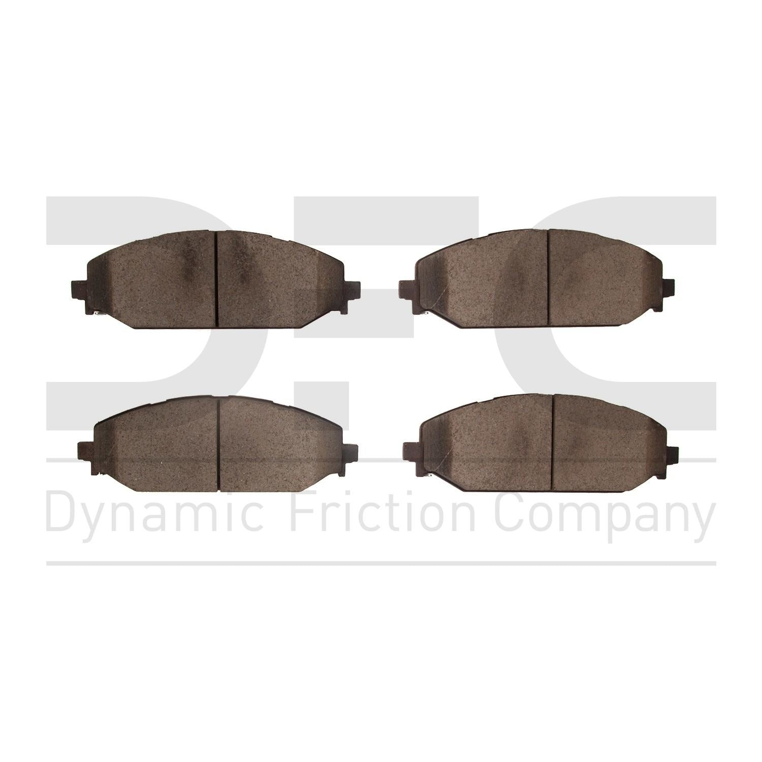 Dynamic Friction Company Disc Brake Pad Set  top view frsport 1400-2179-00