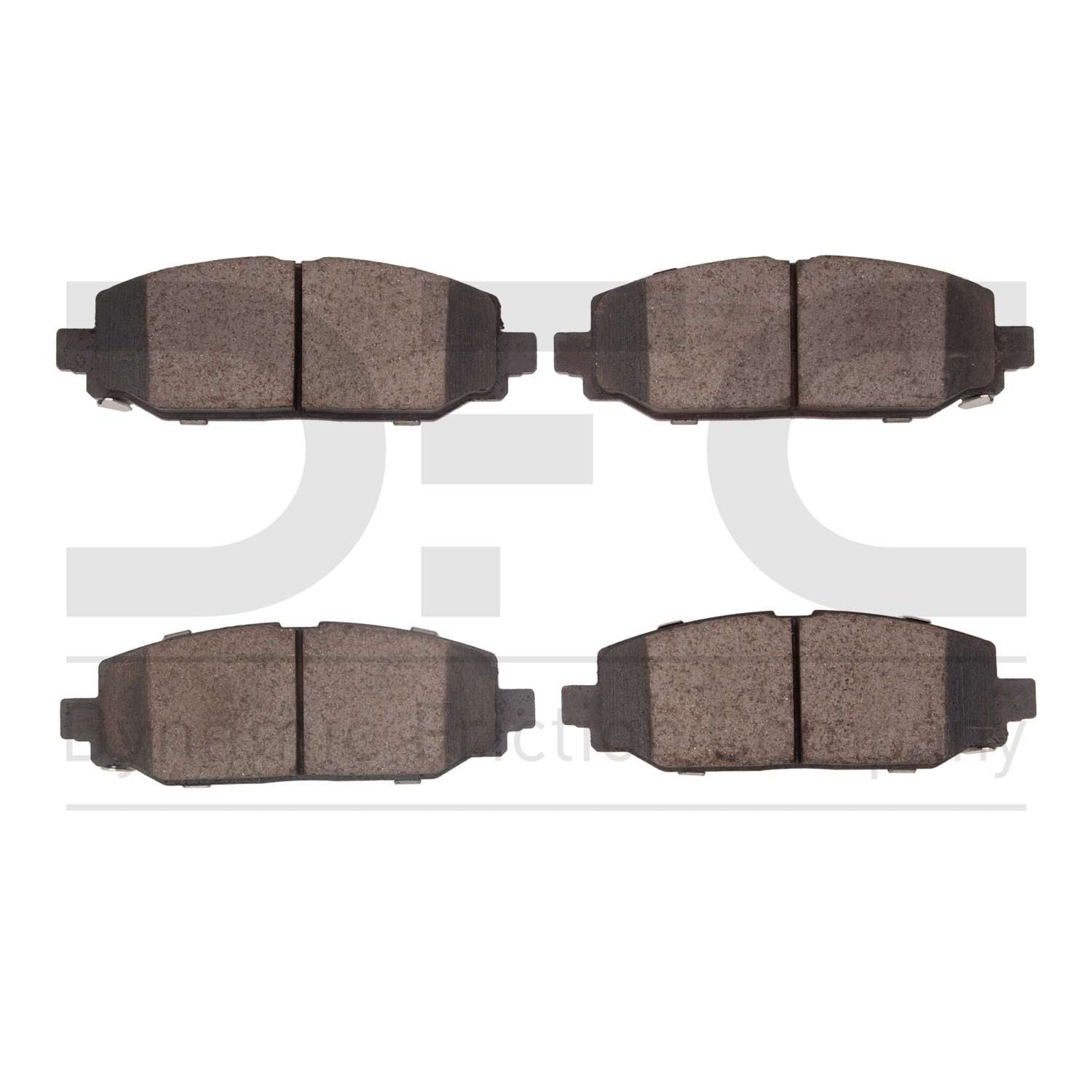 Dynamic Friction Company Disc Brake Pad Set  top view frsport 1400-2186-00