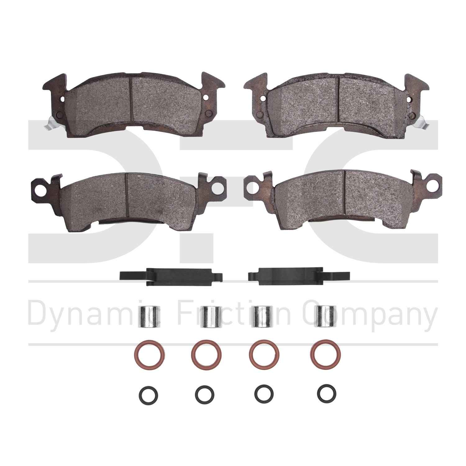 Dynamic Friction Company Disc Brake Pad Set  top view frsport 1551-0052-01