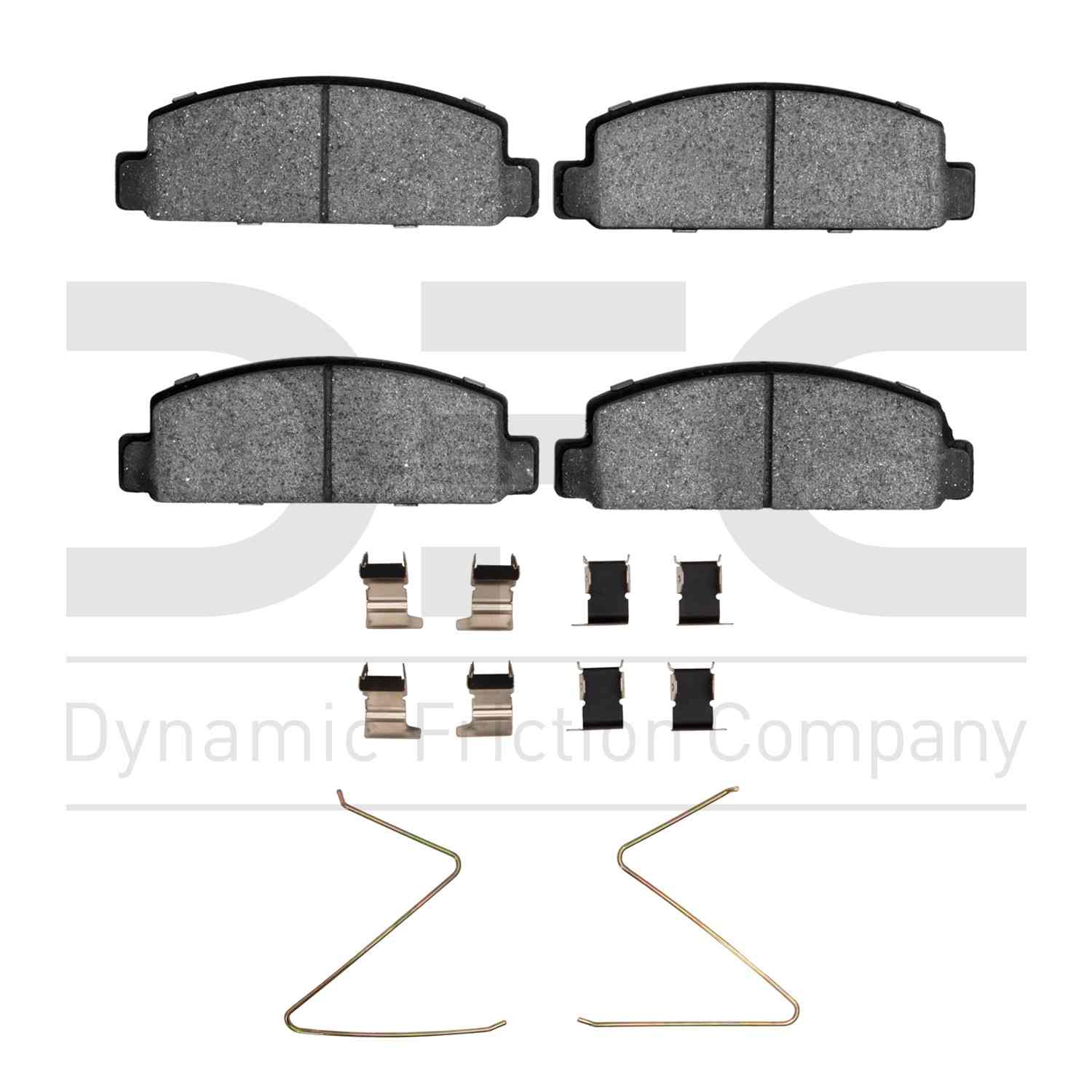 Dynamic Friction Company Disc Brake Pad Set  top view frsport 1551-0131-01