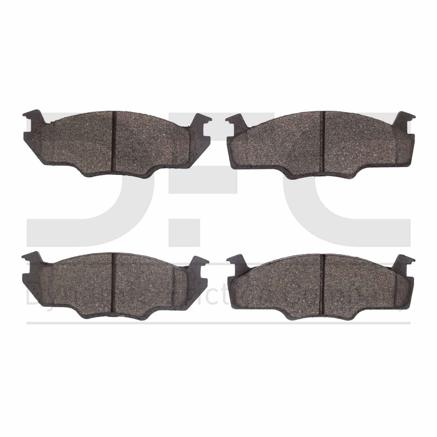 Dynamic Friction Company Disc Brake Pad Set  top view frsport 1551-0158-00