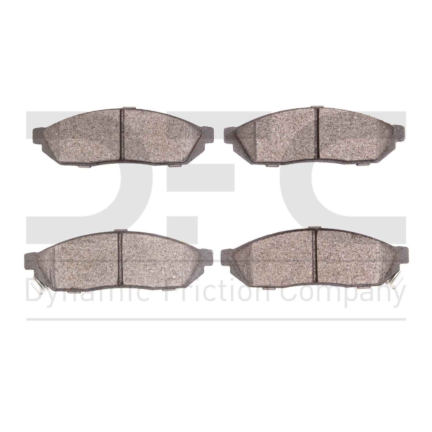 Dynamic Friction Company Disc Brake Pad Set  top view frsport 1551-0281-00