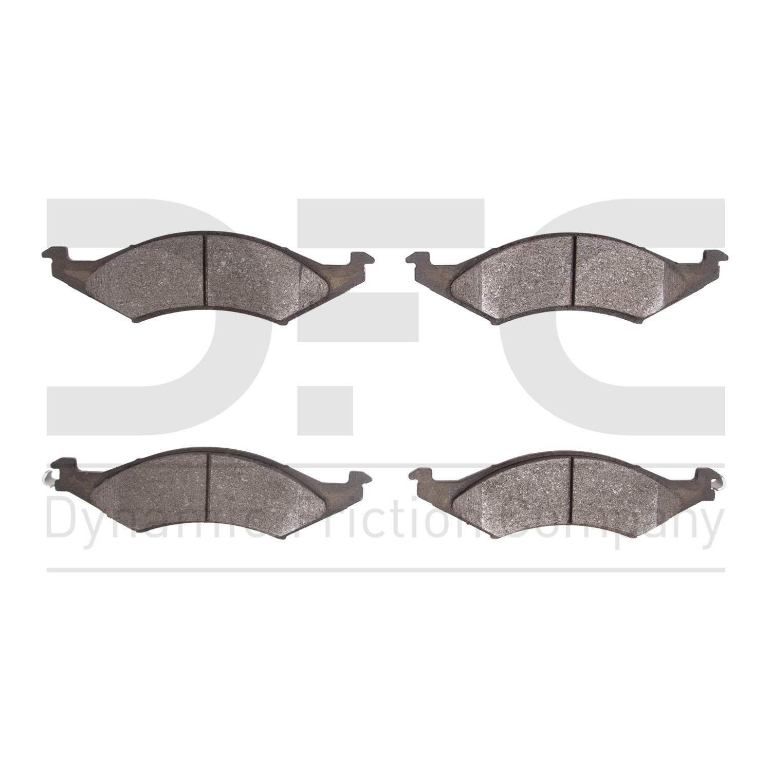 Dynamic Friction Company Disc Brake Pad Set  top view frsport 1551-0324-00