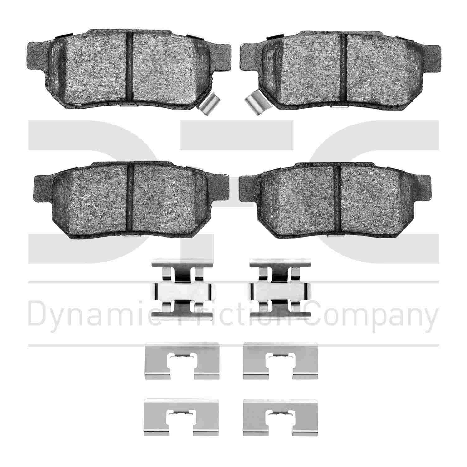 Dynamic Friction Company Disc Brake Pad Set  top view frsport 1551-0374-02