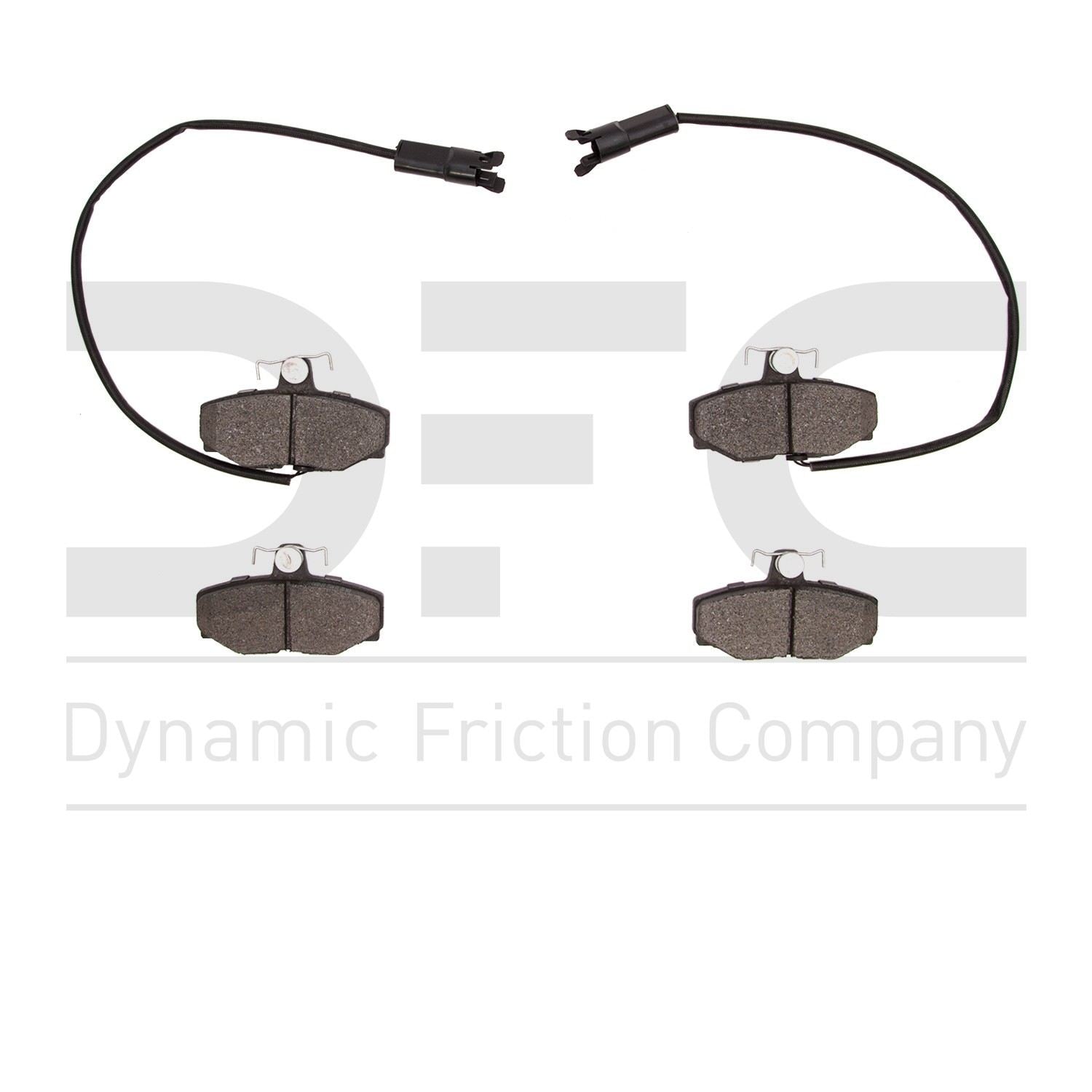 Dynamic Friction Company Disc Brake Pad Set  top view frsport 1551-0408-10