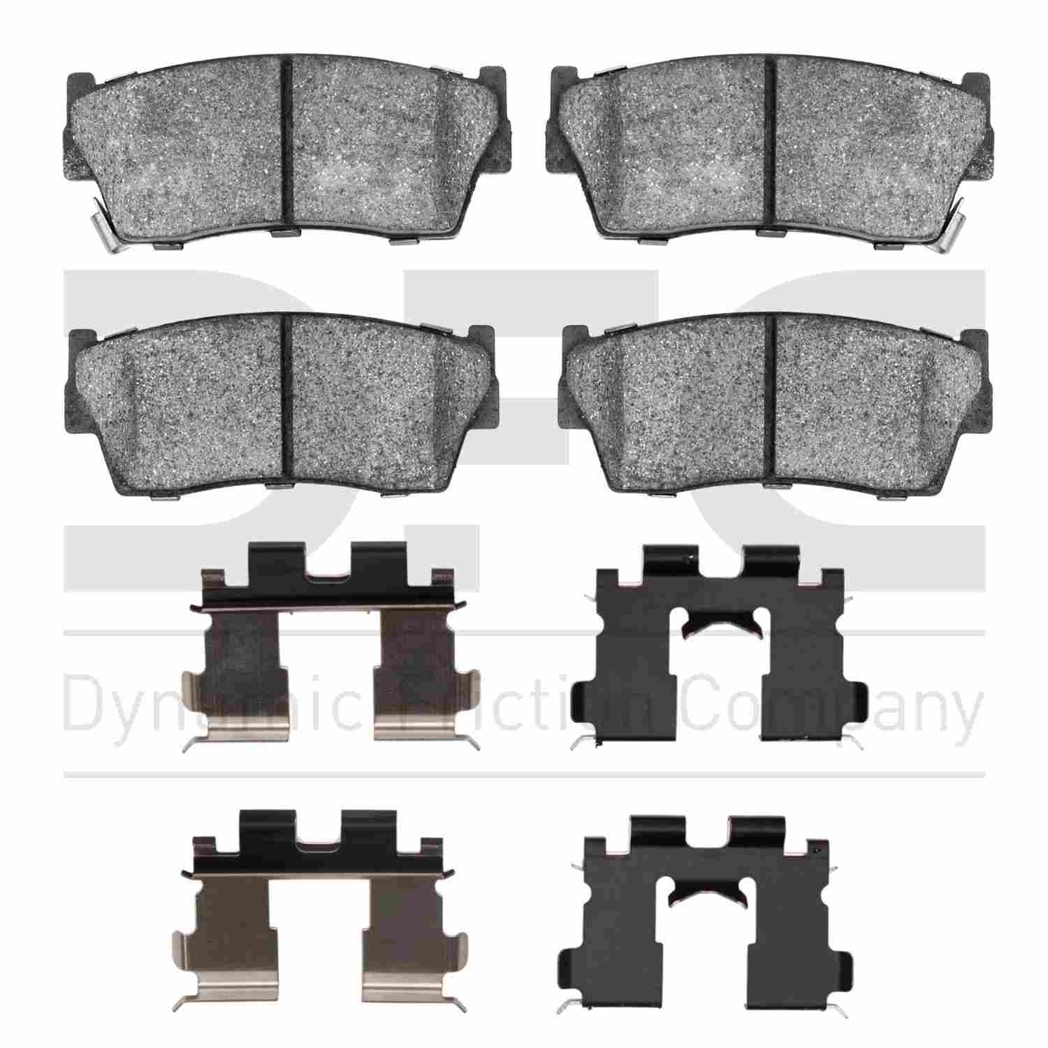 Dynamic Friction Company Disc Brake Pad Set  top view frsport 1551-0418-01