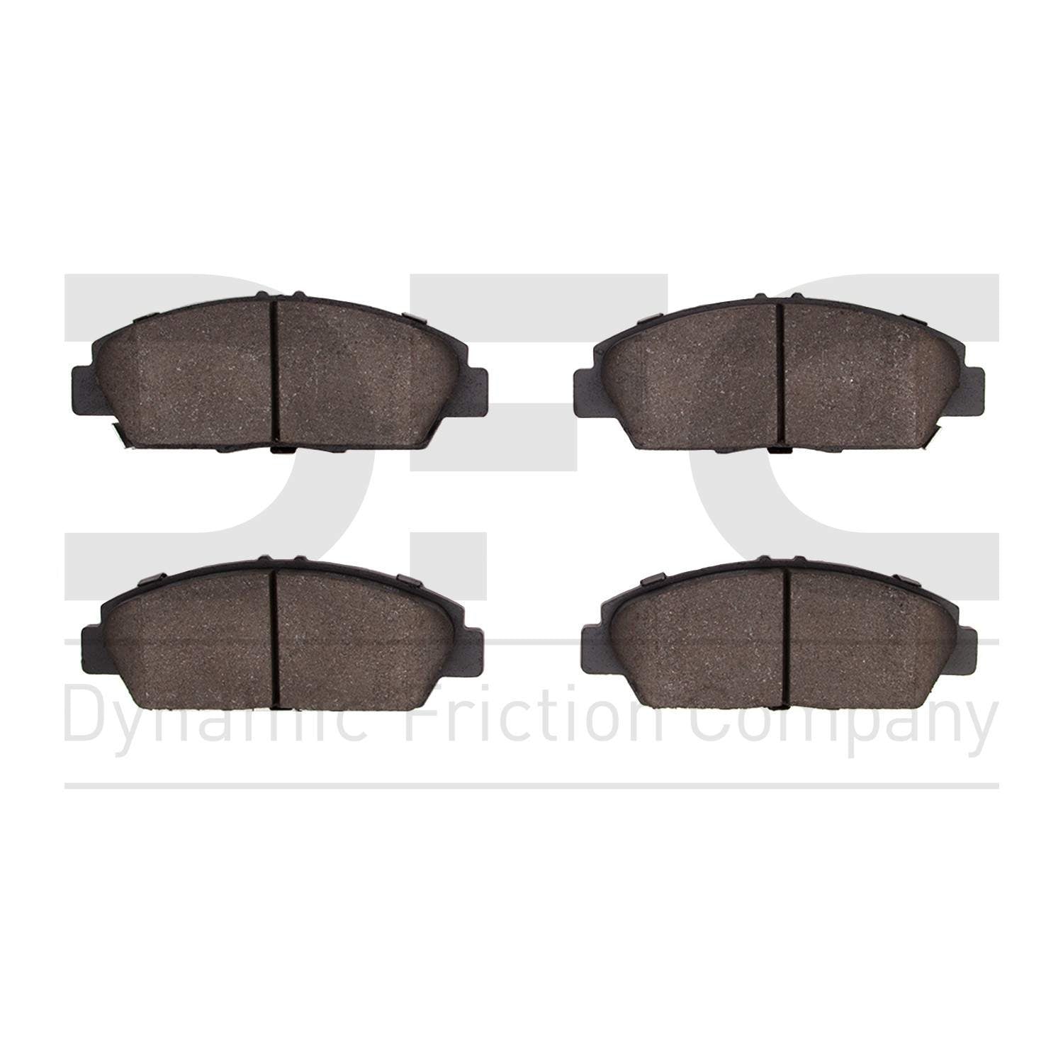 Dynamic Friction Company Disc Brake Pad Set  top view frsport 1551-0568-00