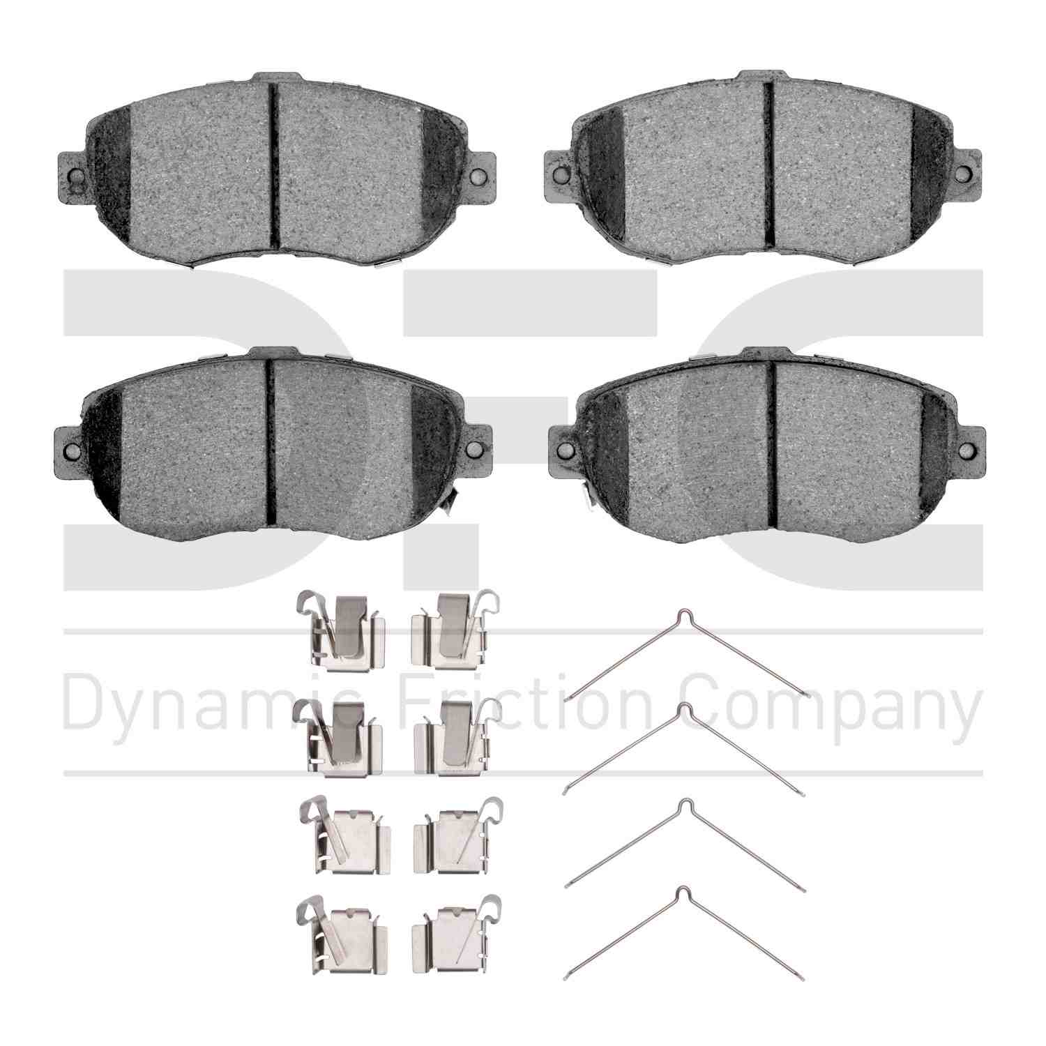 Dynamic Friction Company Disc Brake Pad Set  top view frsport 1551-0619-01