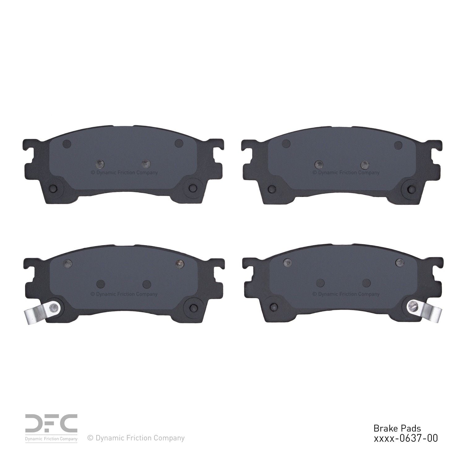 dynamic friction company disc brake pad set  frsport 1551-0637-00