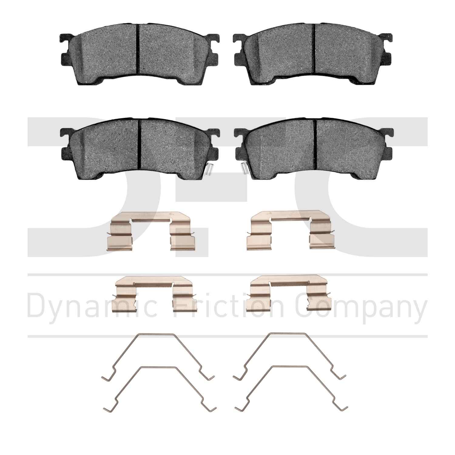 Dynamic Friction Company Disc Brake Pad Set  top view frsport 1551-0637-01