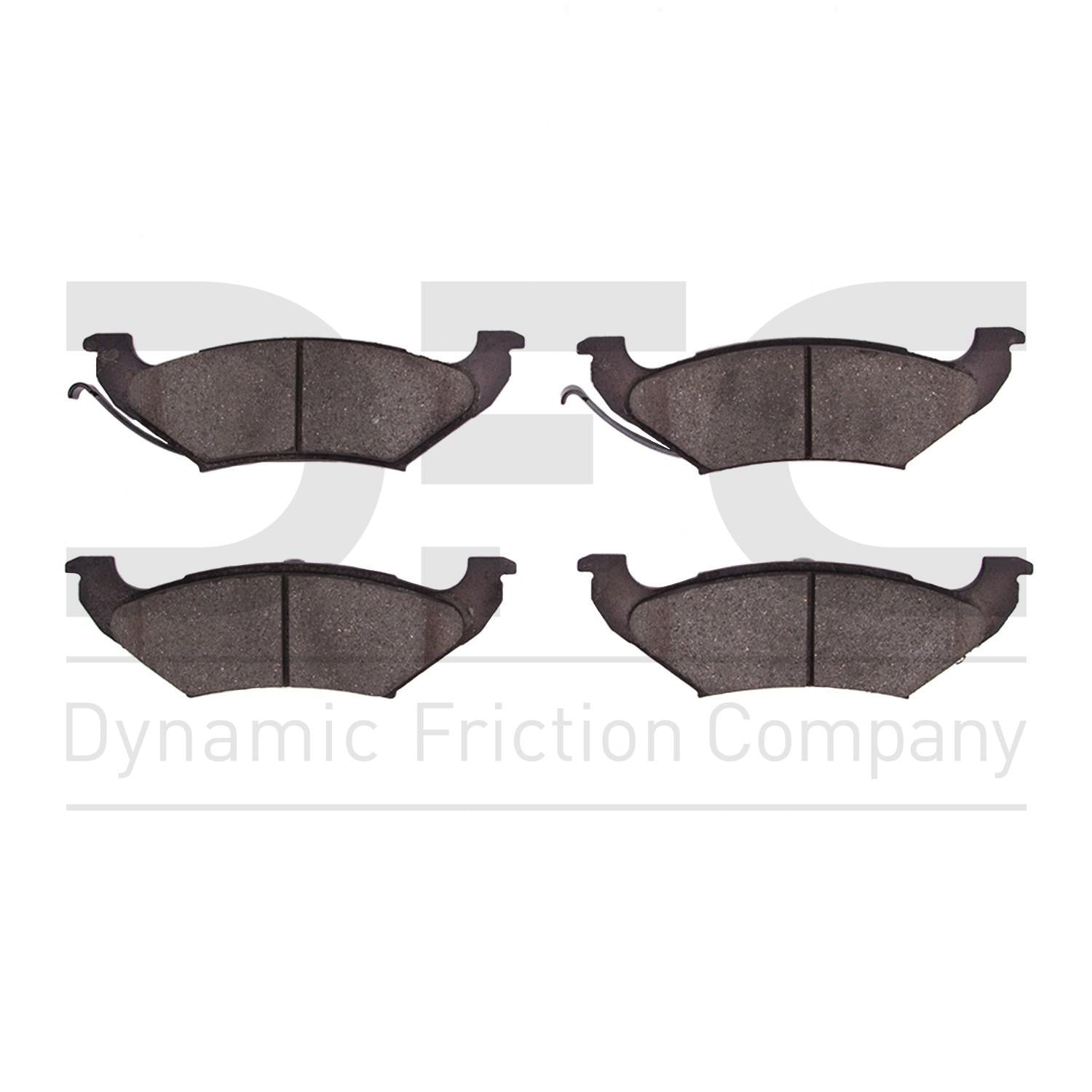 Dynamic Friction Company Disc Brake Pad Set  top view frsport 1551-0662-00