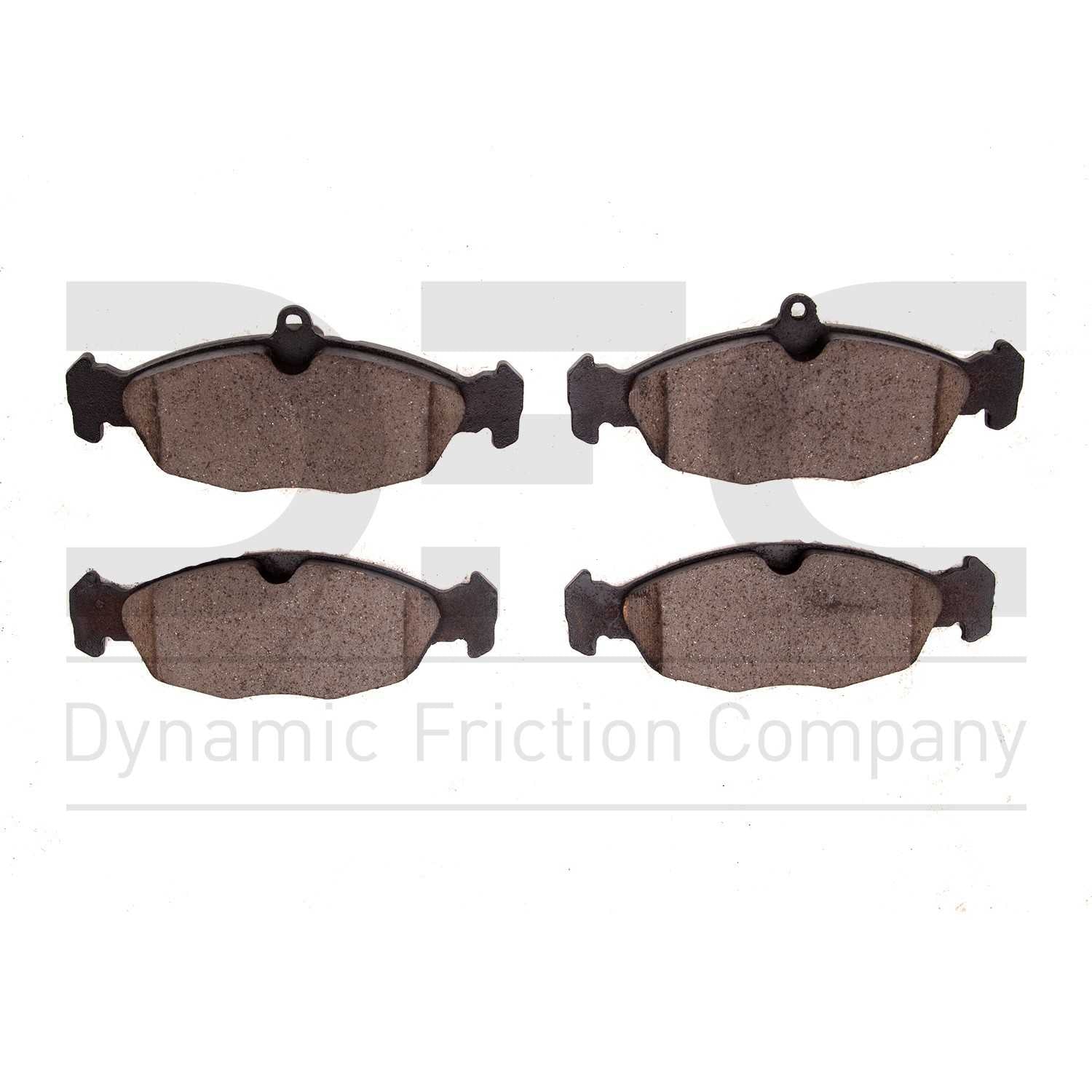 Dynamic Friction Company Disc Brake Pad Set  top view frsport 1551-0688-10