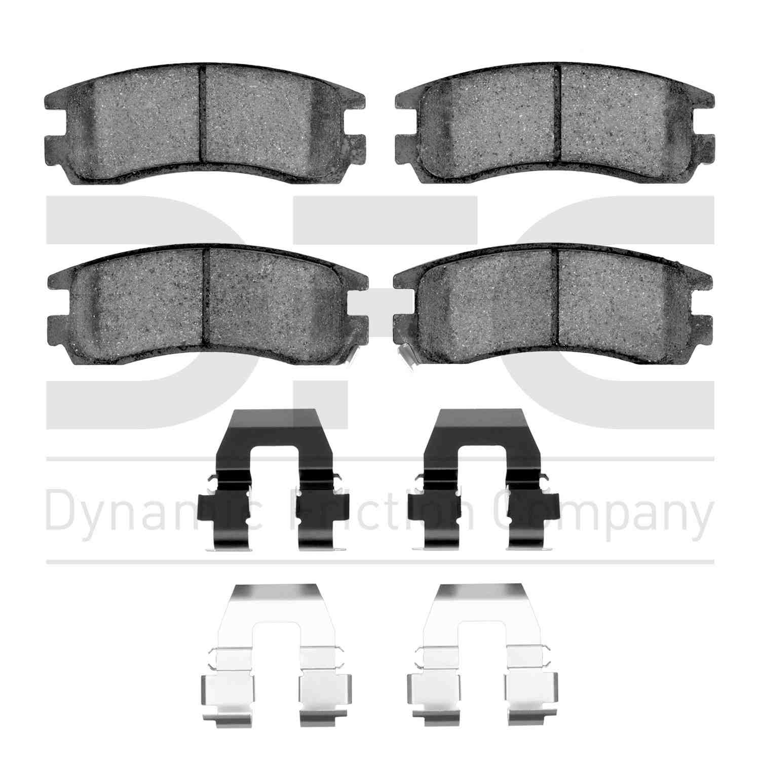 Dynamic Friction Company Disc Brake Pad Set  top view frsport 1551-0698-01