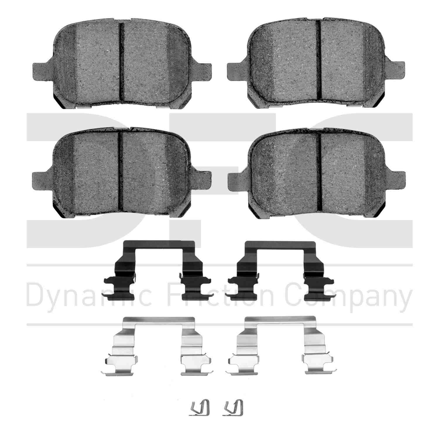 Dynamic Friction Company Disc Brake Pad Set  top view frsport 1551-0707-01