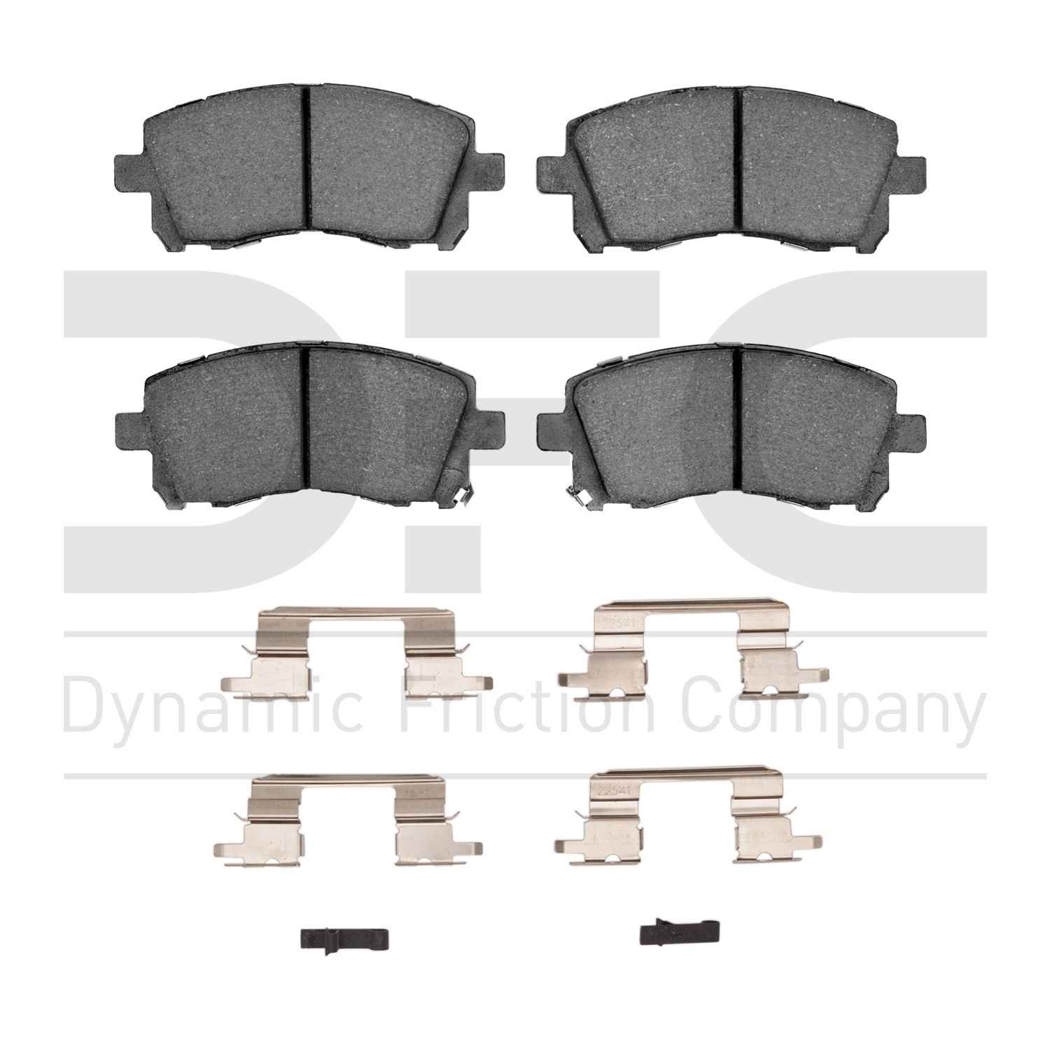 Dynamic Friction Company Disc Brake Pad Set  top view frsport 1551-0721-01