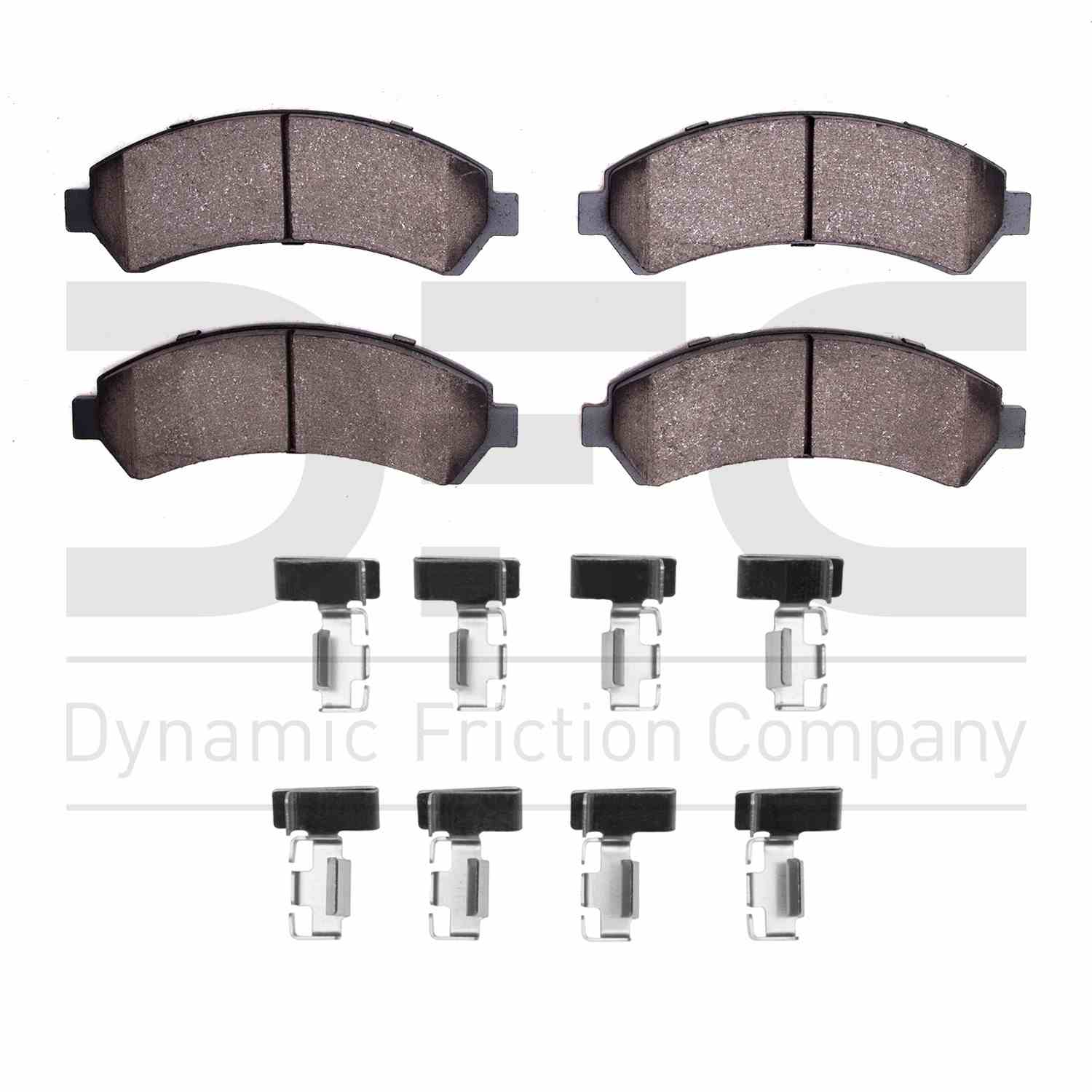 Dynamic Friction Company Disc Brake Pad Set  top view frsport 1551-0726-01