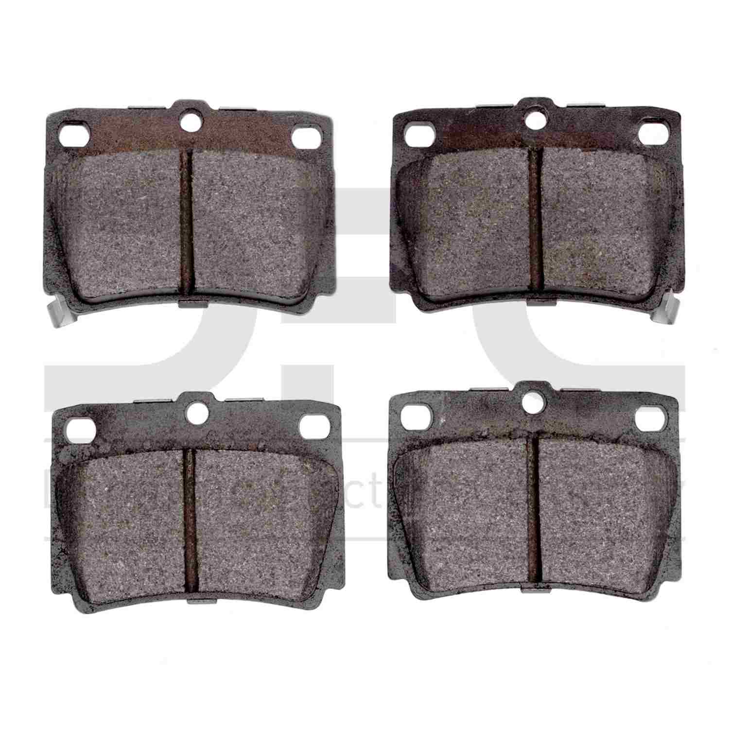 Dynamic Friction Company Disc Brake Pad Set  top view frsport 1551-0733-00