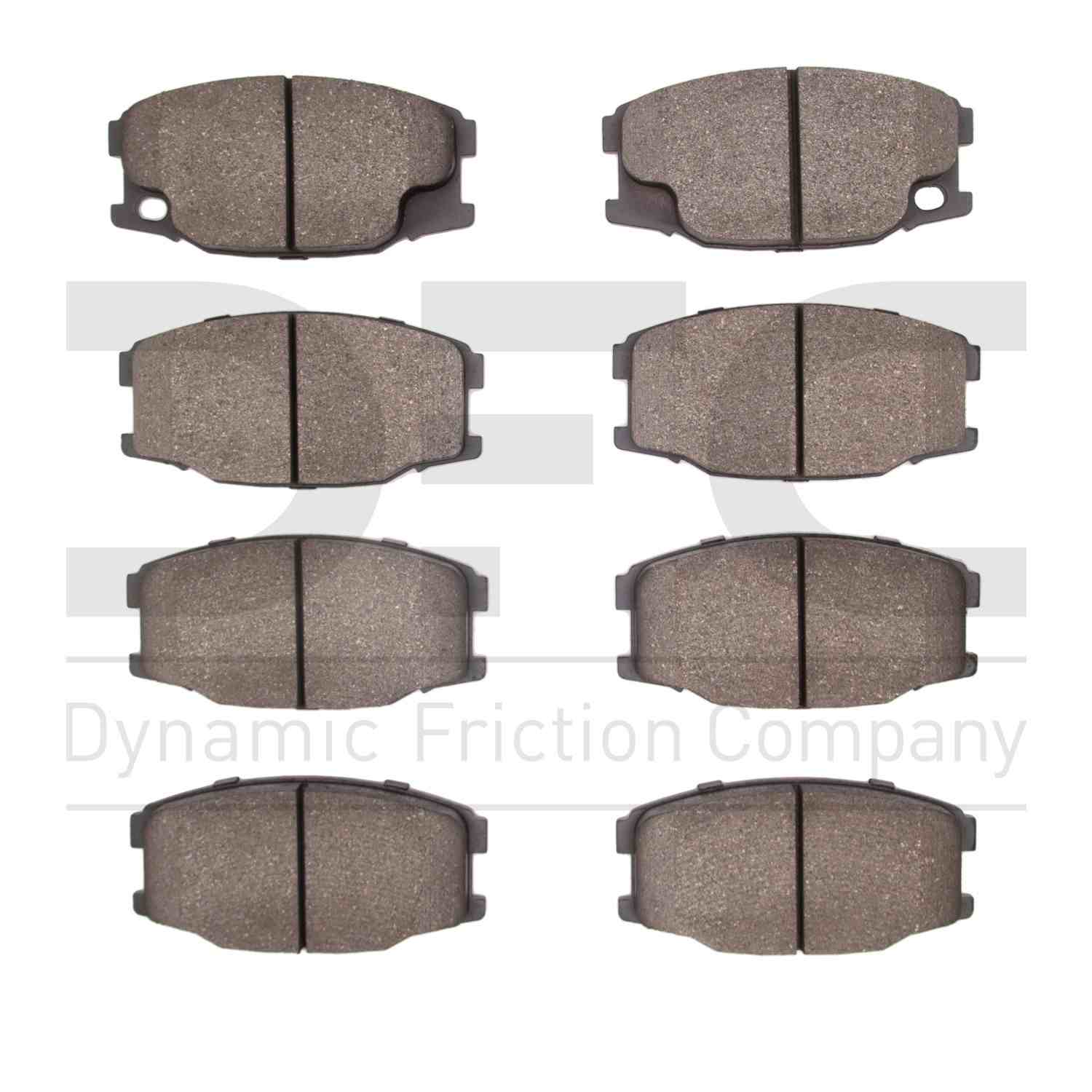 Dynamic Friction Company Disc Brake Pad Set  top view frsport 1551-0734-00