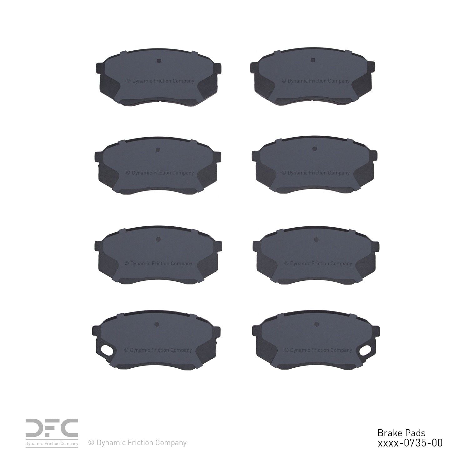 dynamic friction company disc brake pad set  frsport 1551-0735-00