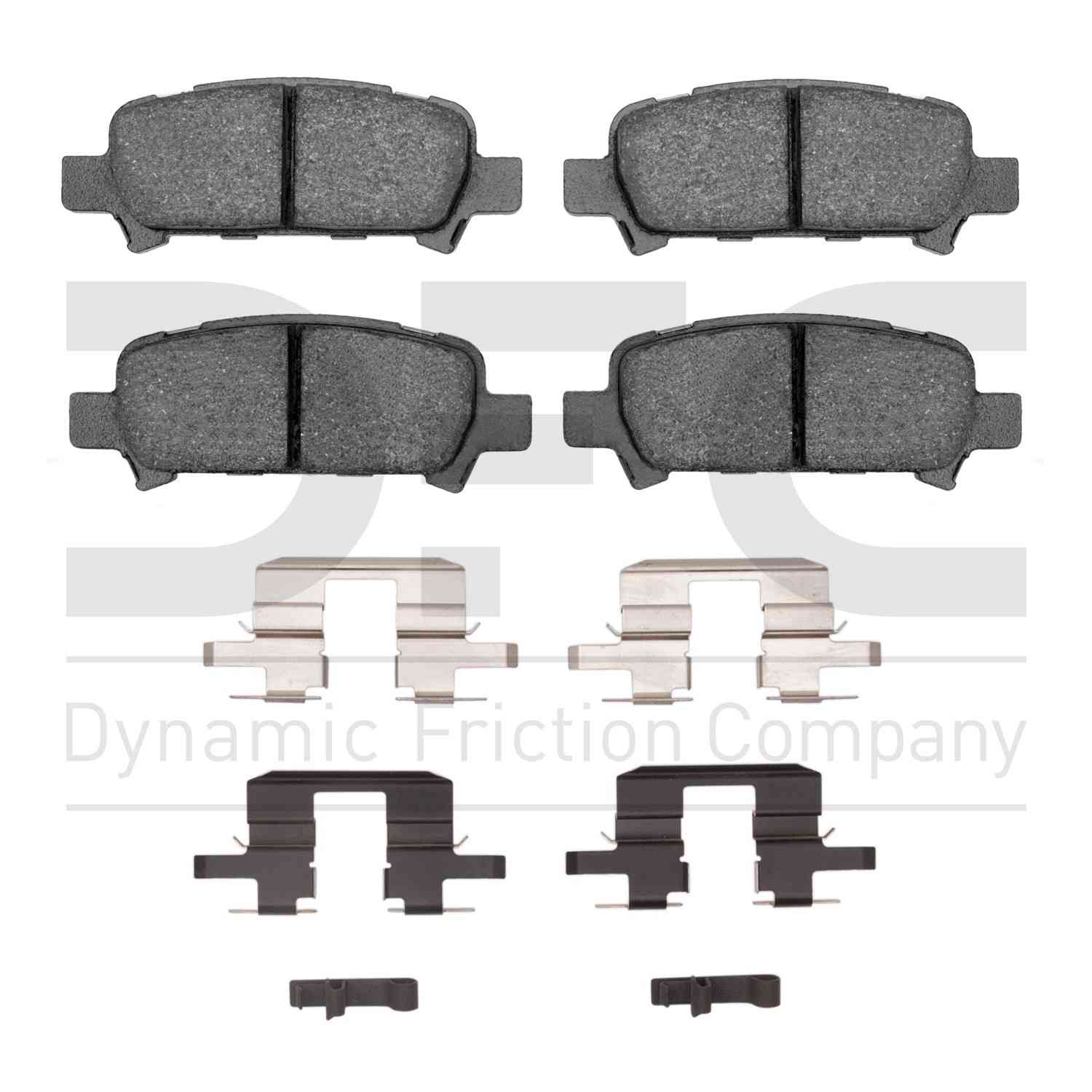 Dynamic Friction Company Disc Brake Pad Set  top view frsport 1551-0770-01