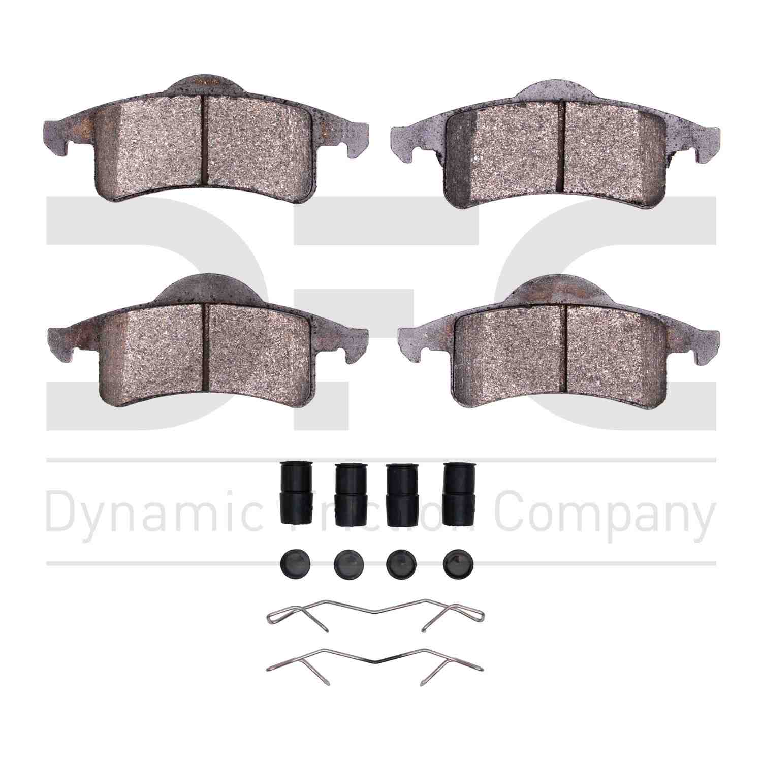 Dynamic Friction Company Disc Brake Pad Set  top view frsport 1551-0791-01