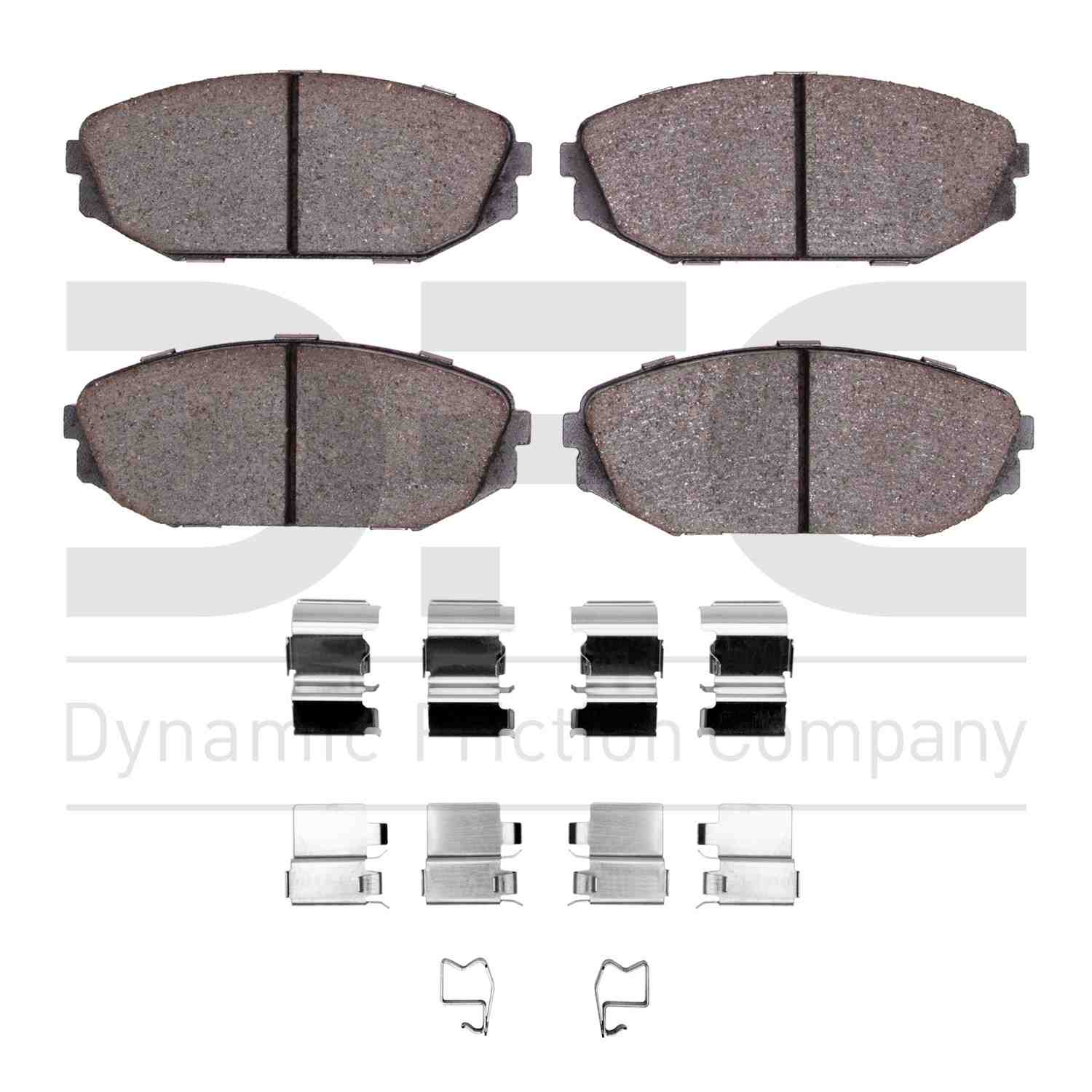 Dynamic Friction Company Disc Brake Pad Set  top view frsport 1551-0793-01