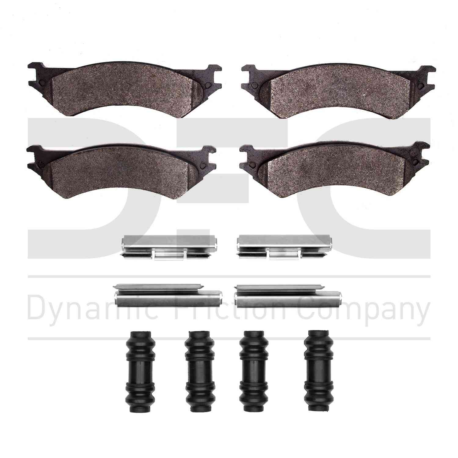 Dynamic Friction Company Disc Brake Pad Set  top view frsport 1551-0802-01