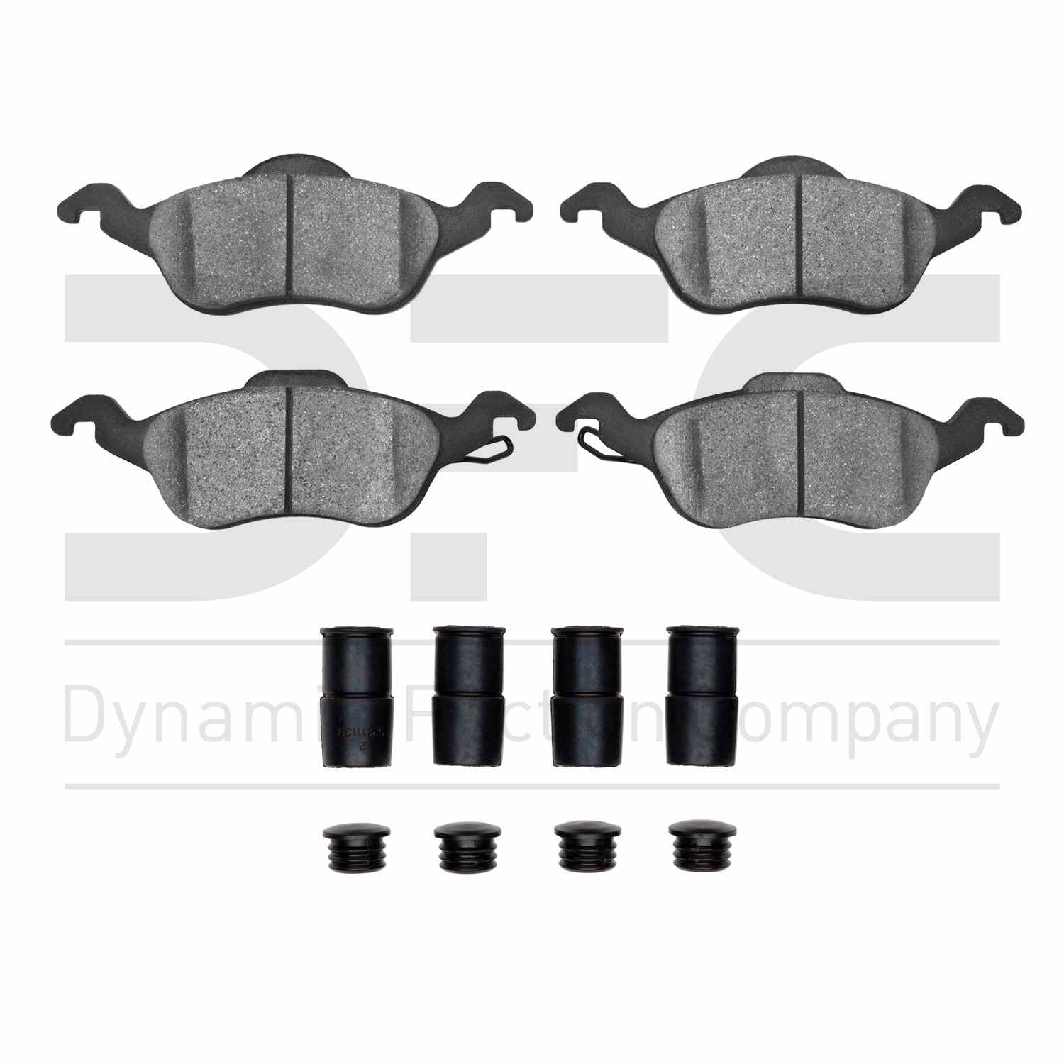 Dynamic Friction Company Disc Brake Pad Set  top view frsport 1551-0816-01