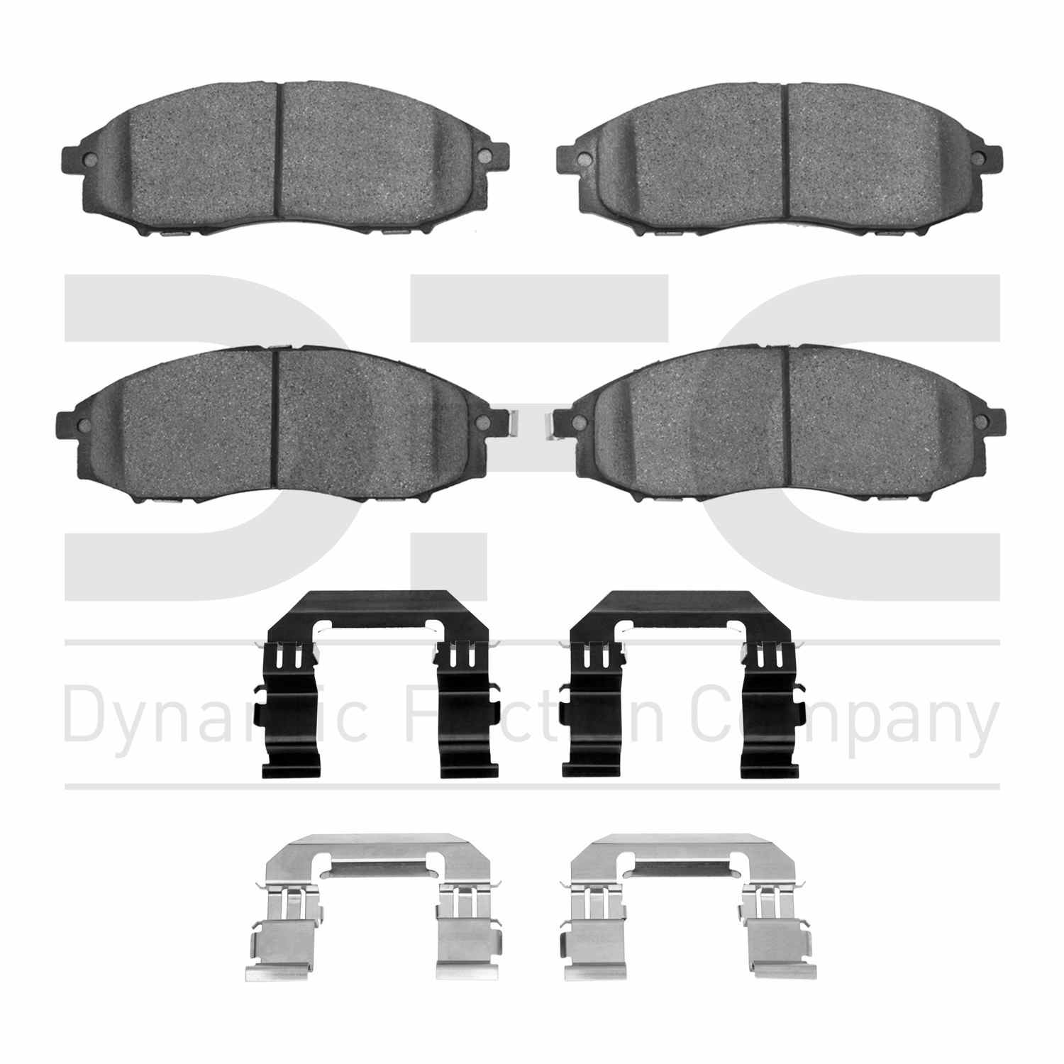 Dynamic Friction Company Disc Brake Pad Set  top view frsport 1551-0830-01