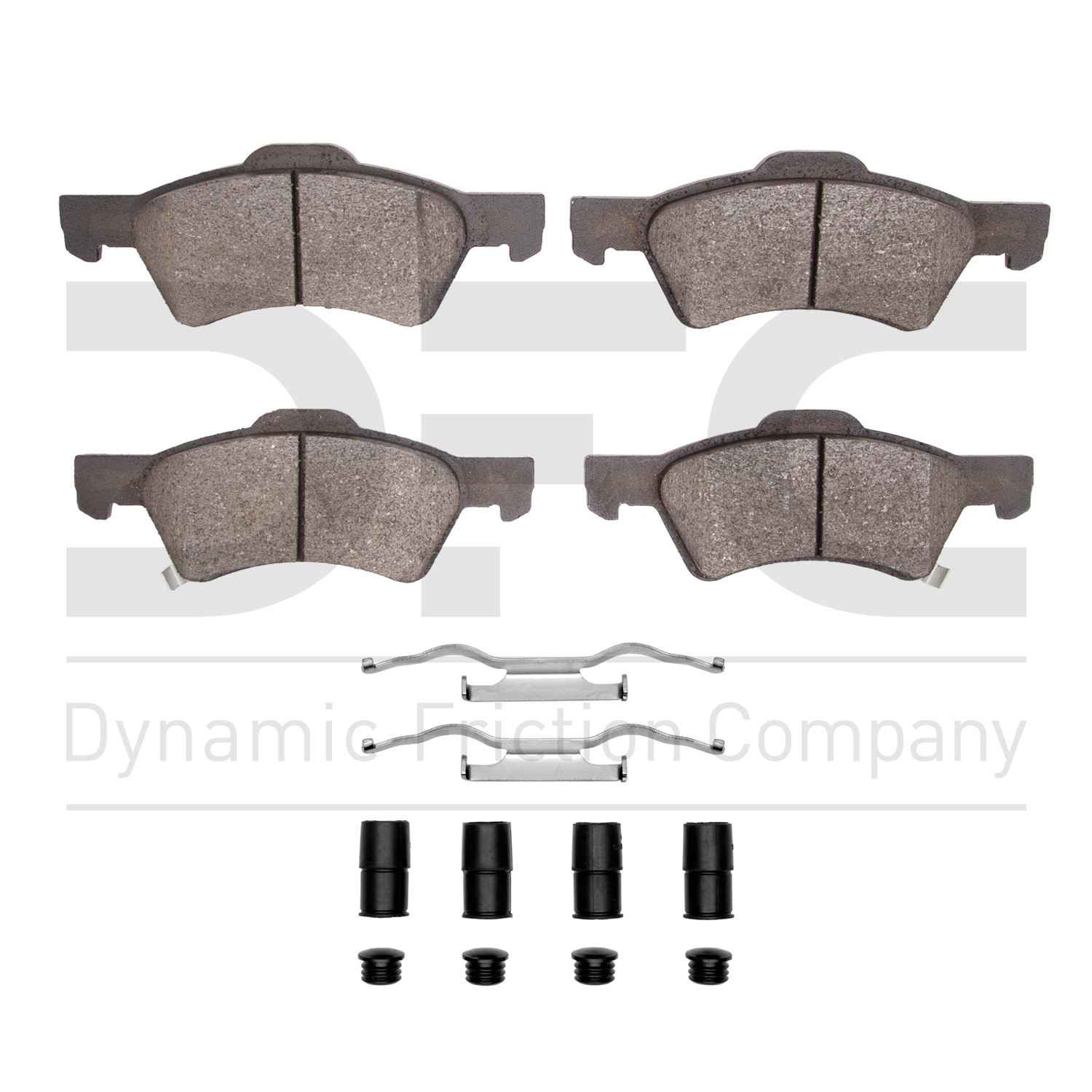 dynamic friction company disc brake pad set  frsport 1551-0857-01